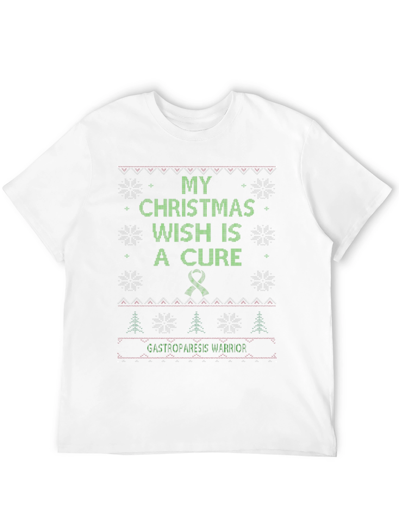Gastroparesis Warrior Christmas Wish Cure Ugly T-Shirt