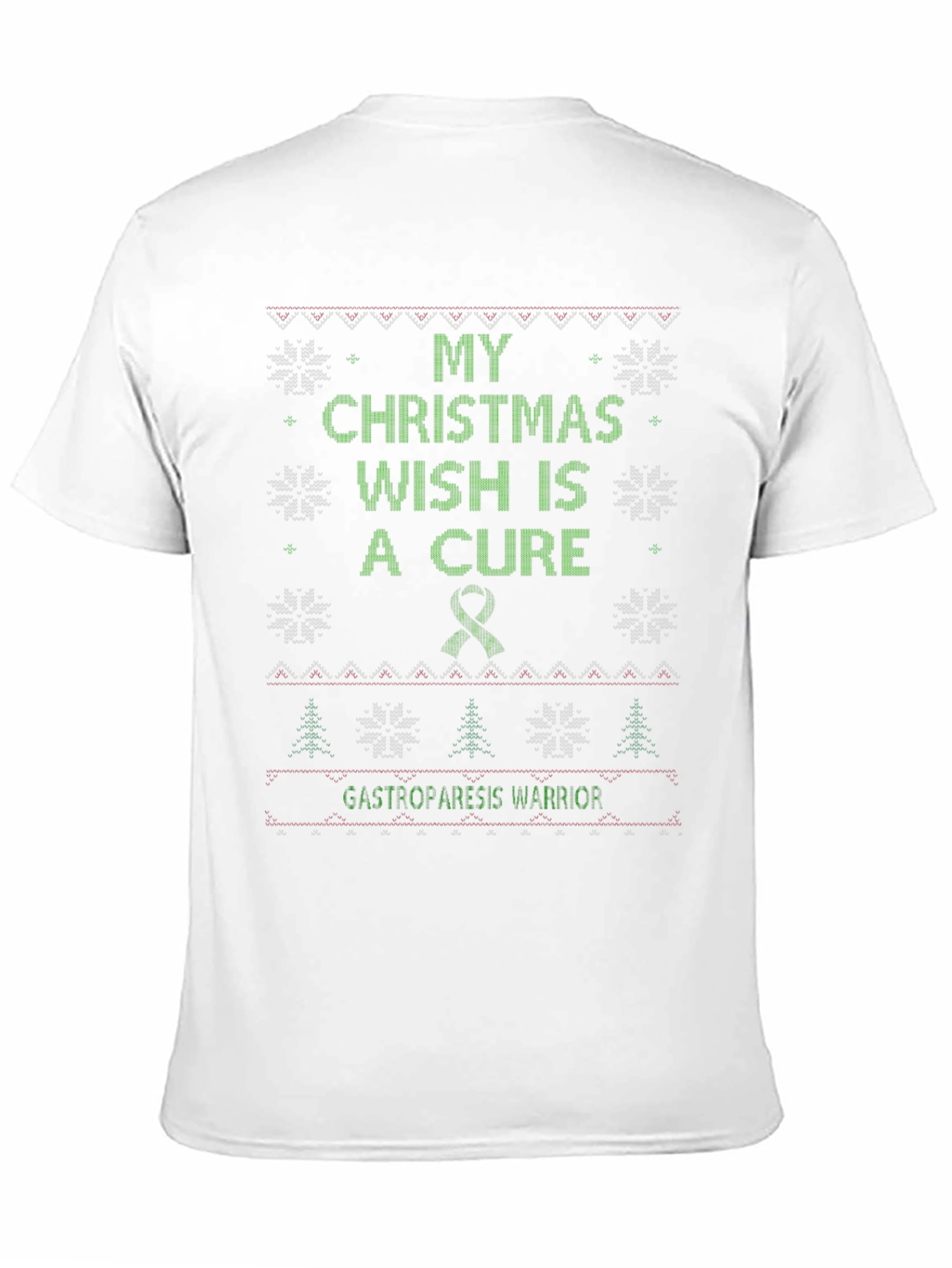 Gastroparesis Warrior Christmas Wish Cure Ugly T-Shirt