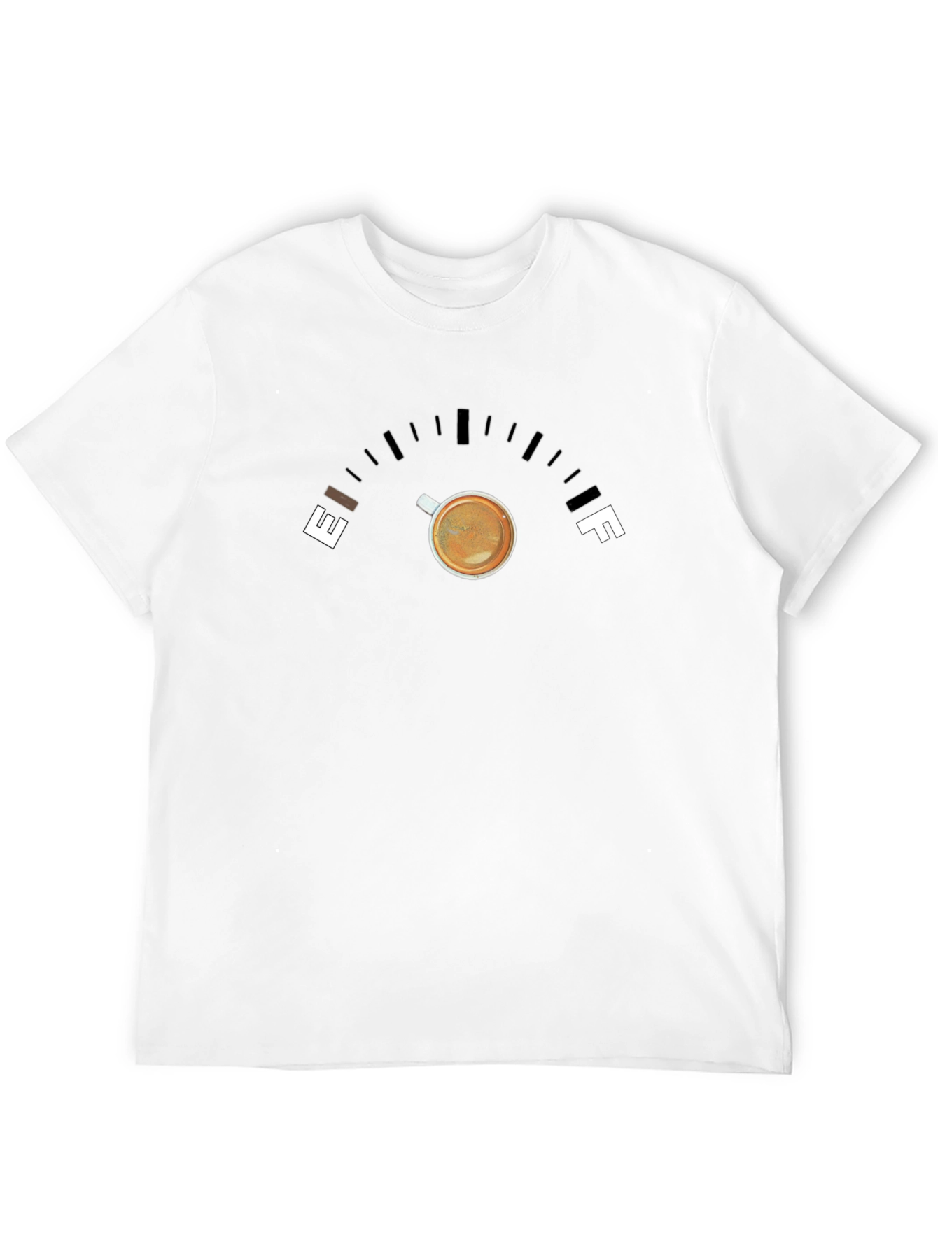 Coffee Level T-Shirt - Caffeine Fuel Gauge