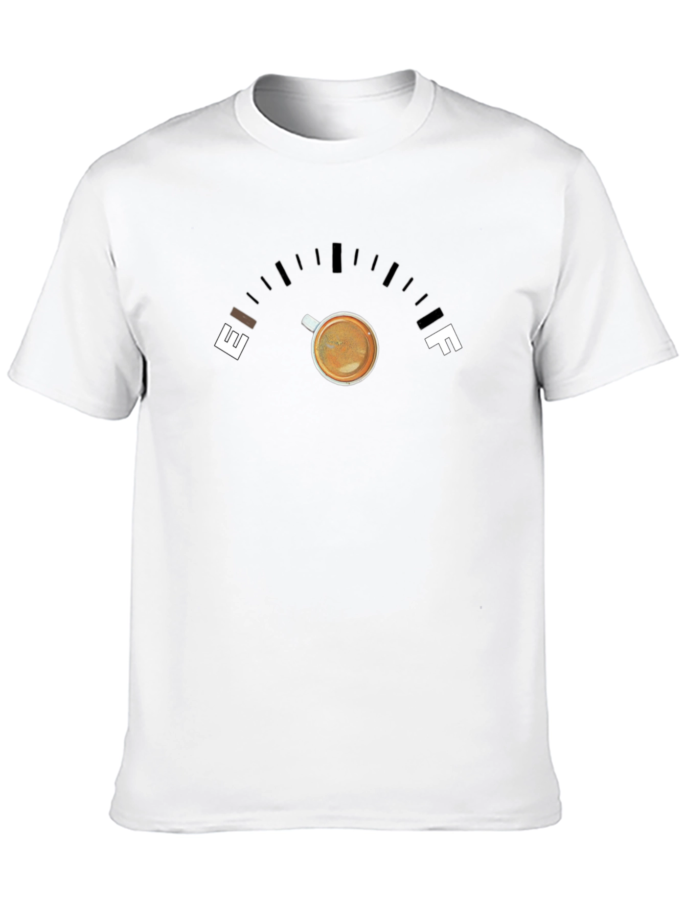 Coffee Level T-Shirt - Caffeine Fuel Gauge