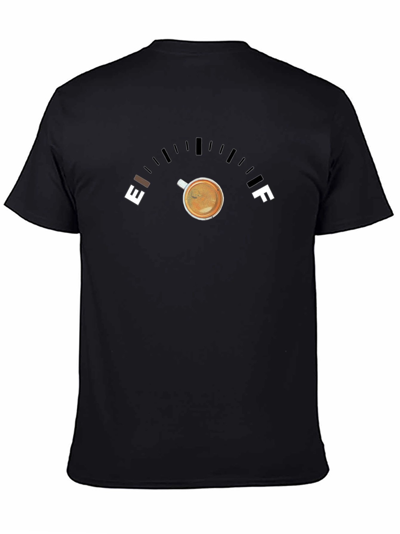 Coffee Level T-Shirt - Caffeine Fuel Gauge
