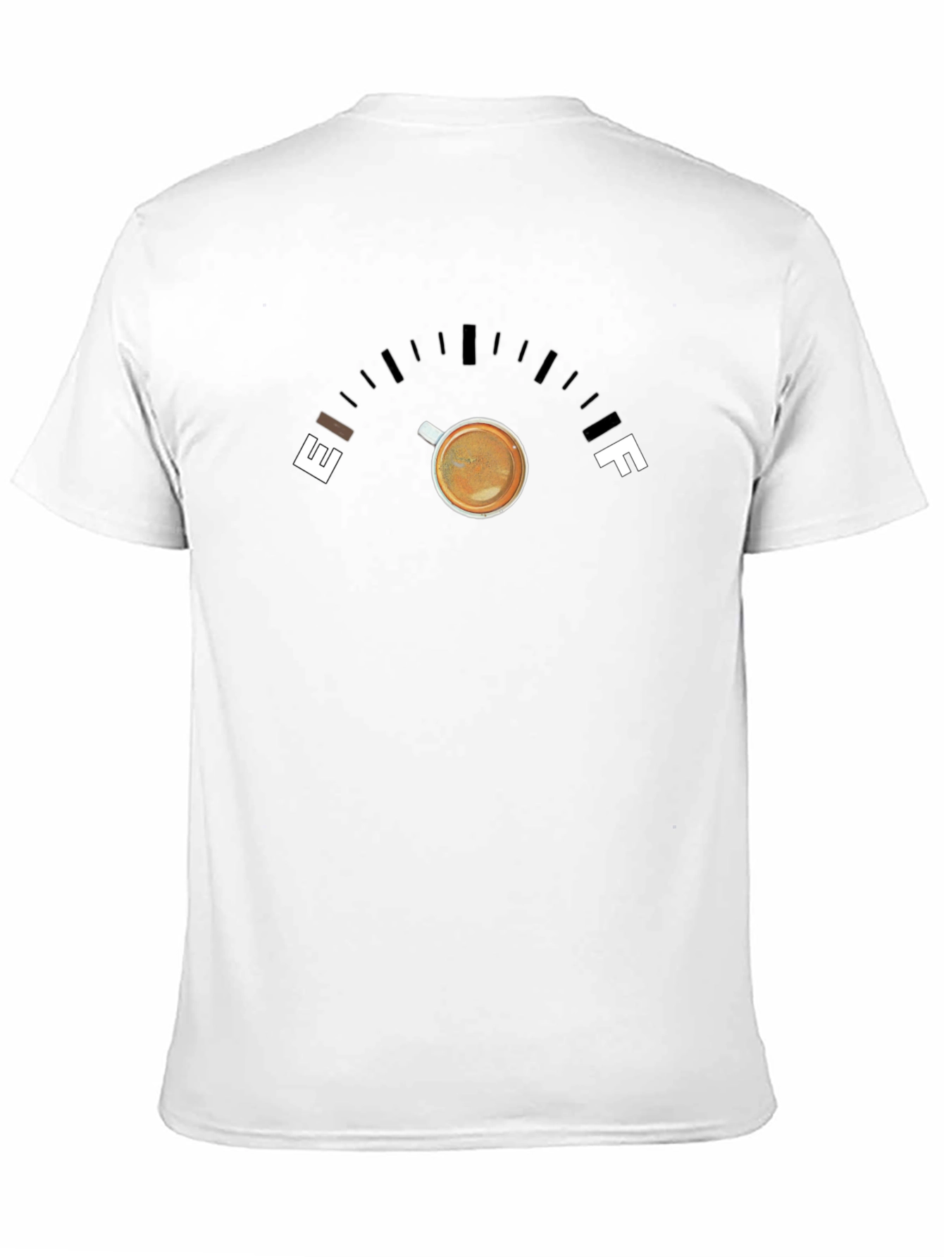 Coffee Level T-Shirt - Caffeine Fuel Gauge