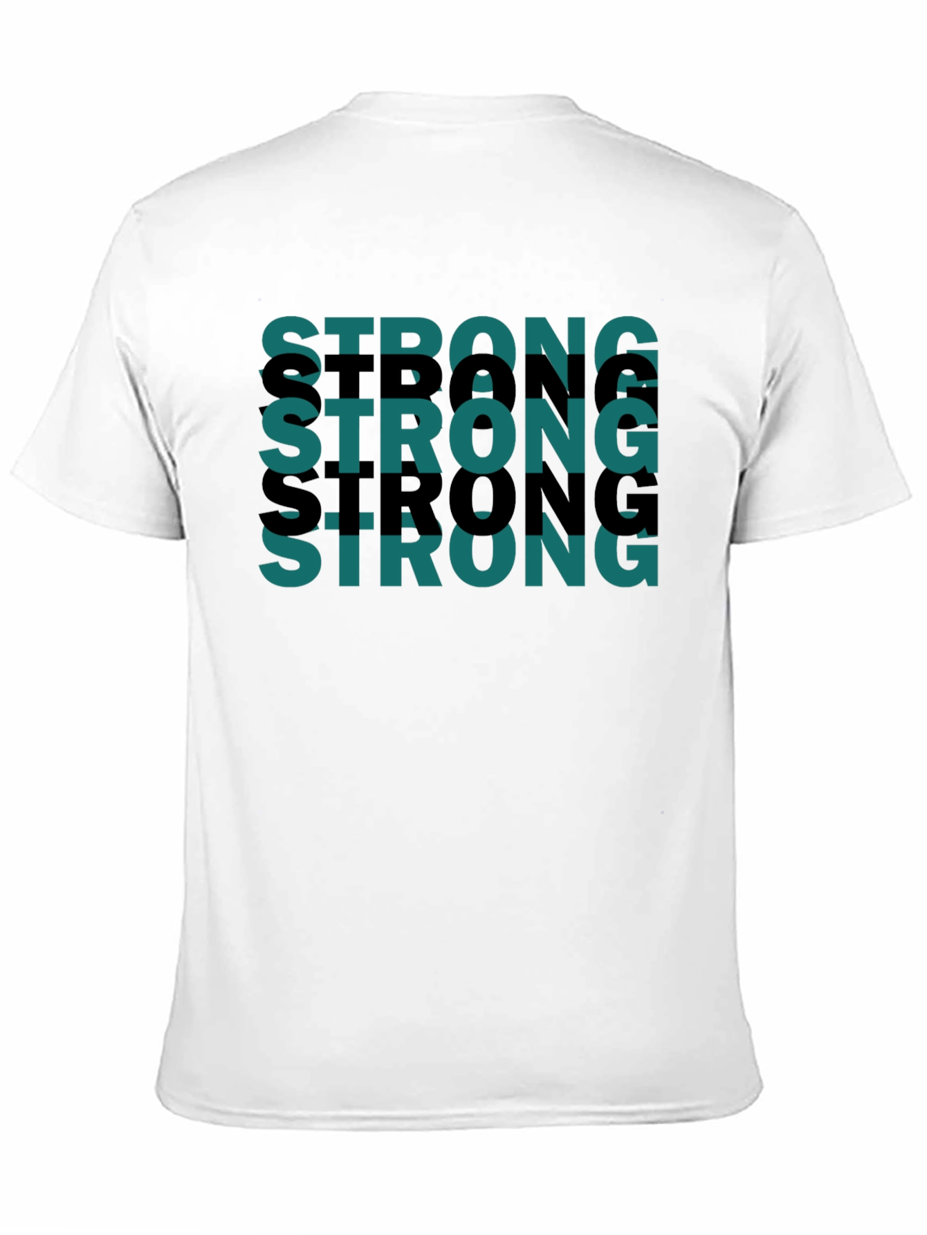 Strong Graphic Tee - Black Cotton Casual Shirt