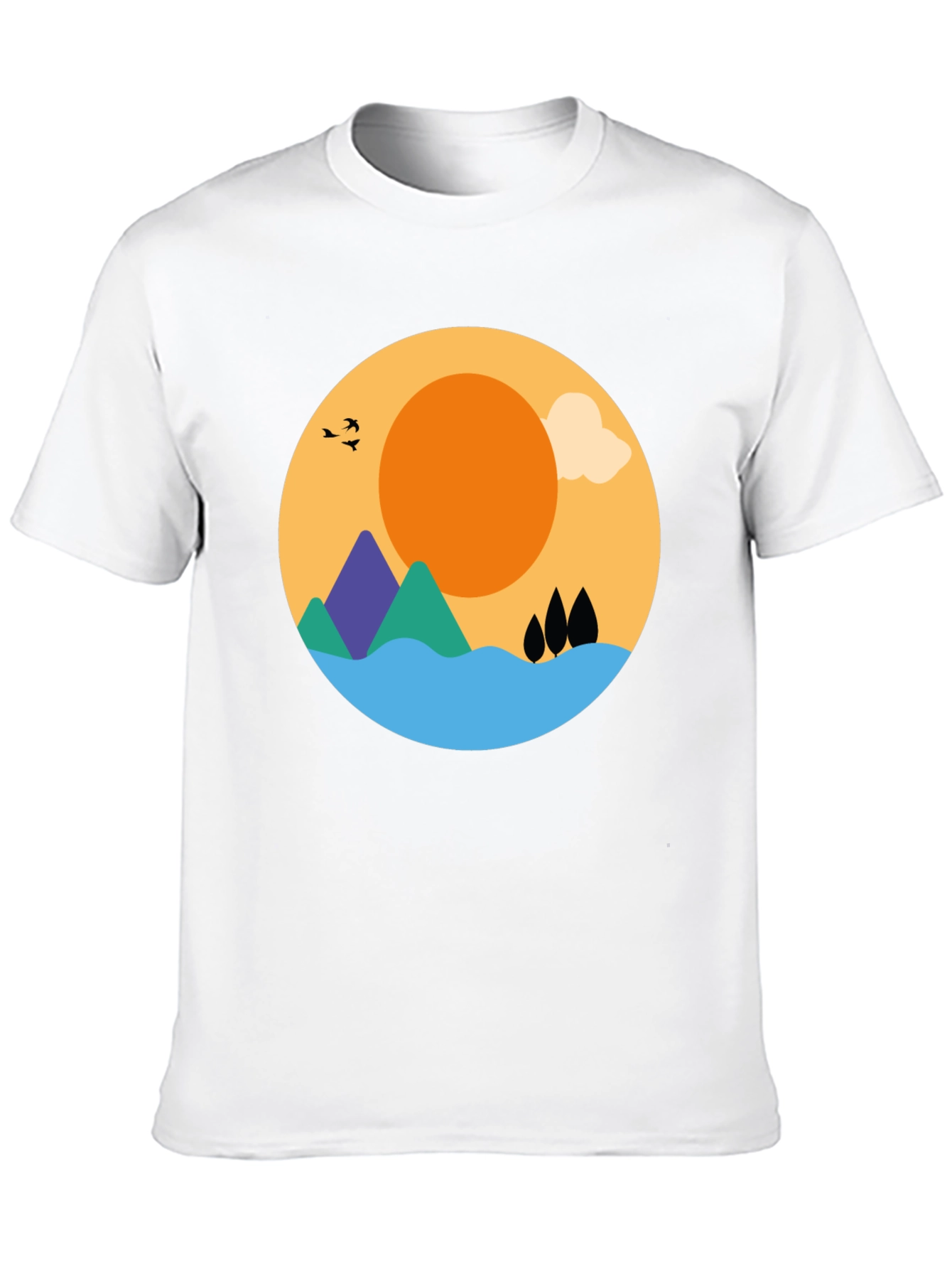 Nature Graphic Tee - Black Cotton Blend