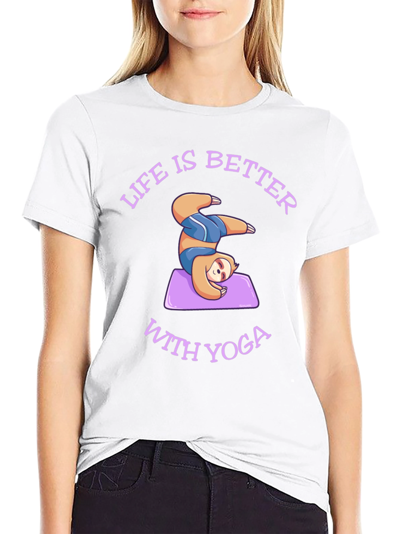Sloth Yoga T-Shirt: Life is Better With Yoga