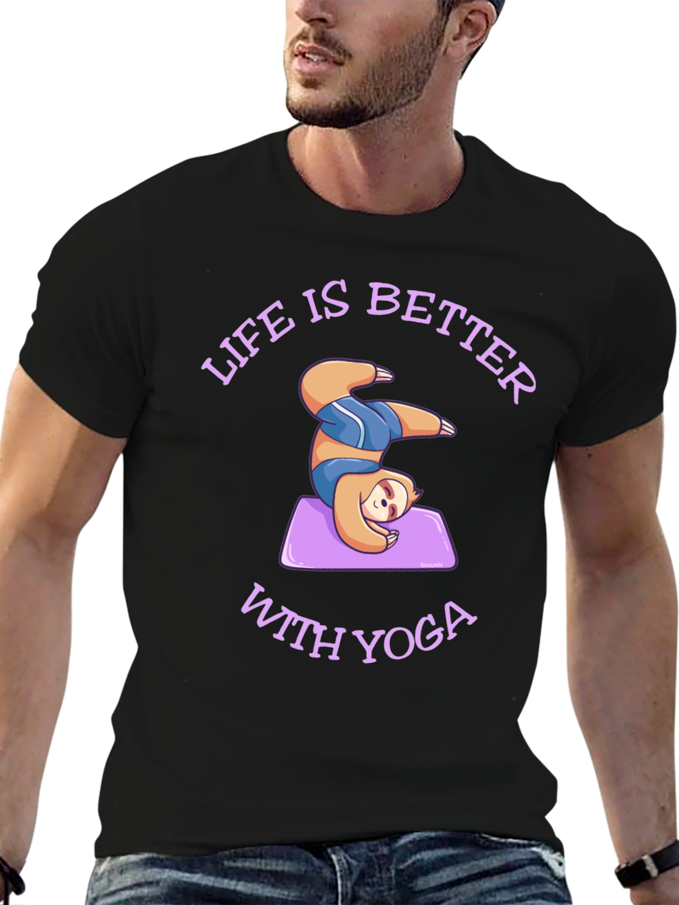 Sloth Yoga T-Shirt: Life is Better With Yoga