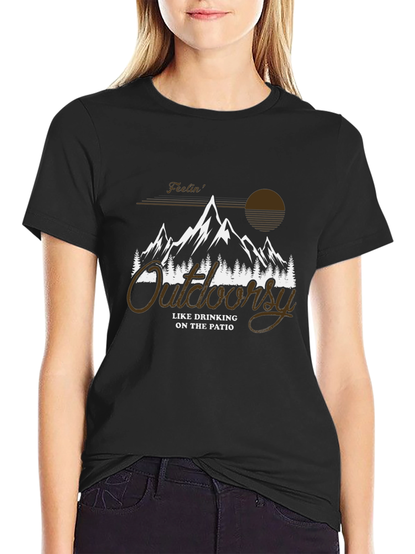 Outdoorsy Drinking on The Patio Graphic T-Shirt