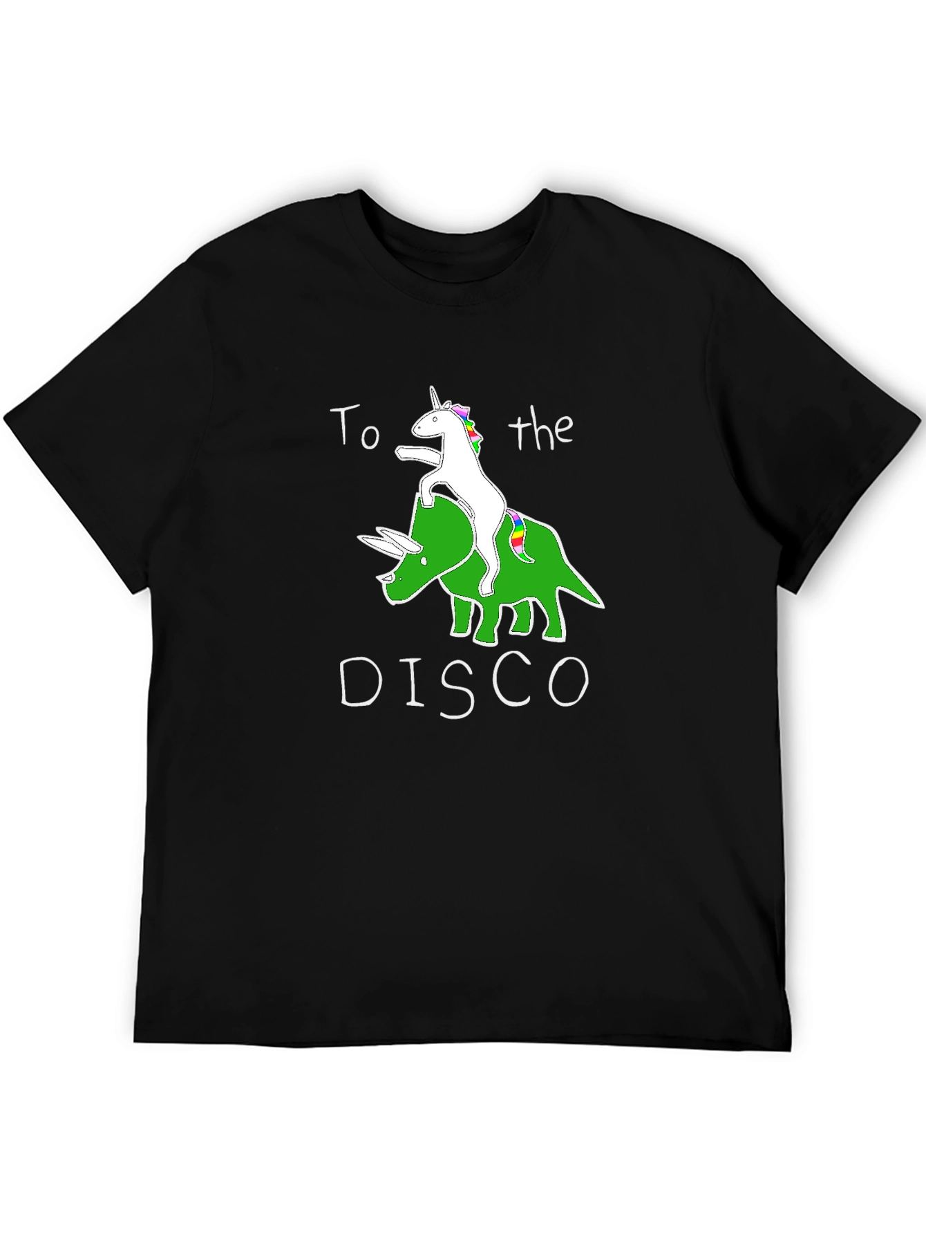 Unicorn Riding Dino Disco T-Shirt