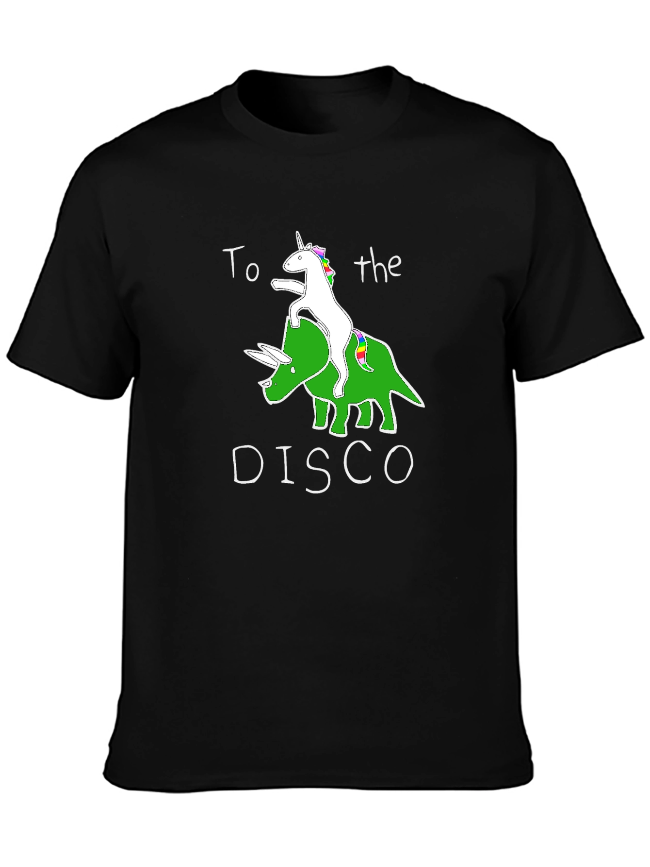 Unicorn Riding Dino Disco T-Shirt