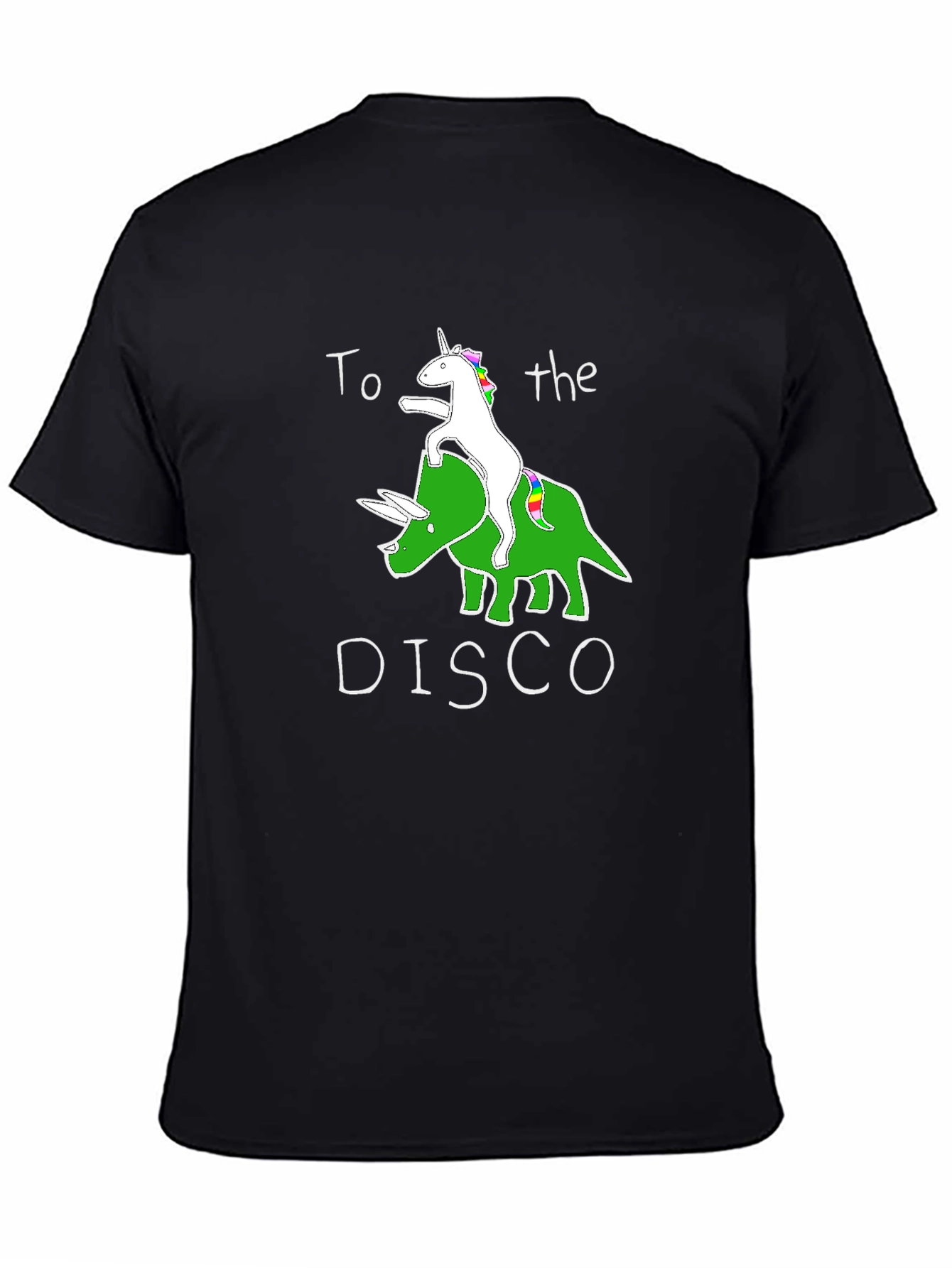 Unicorn Riding Dino Disco T-Shirt