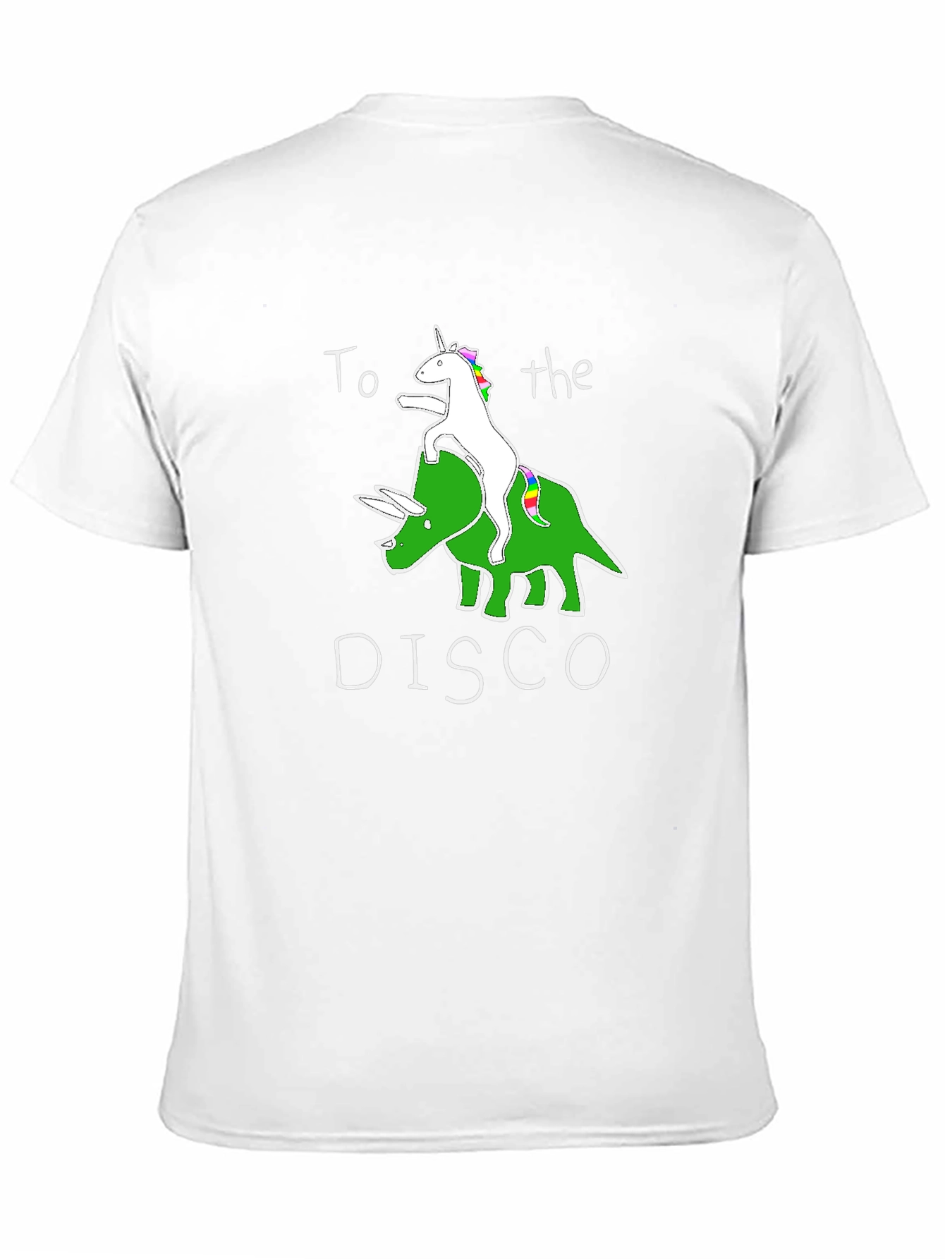 Unicorn Riding Dino Disco T-Shirt
