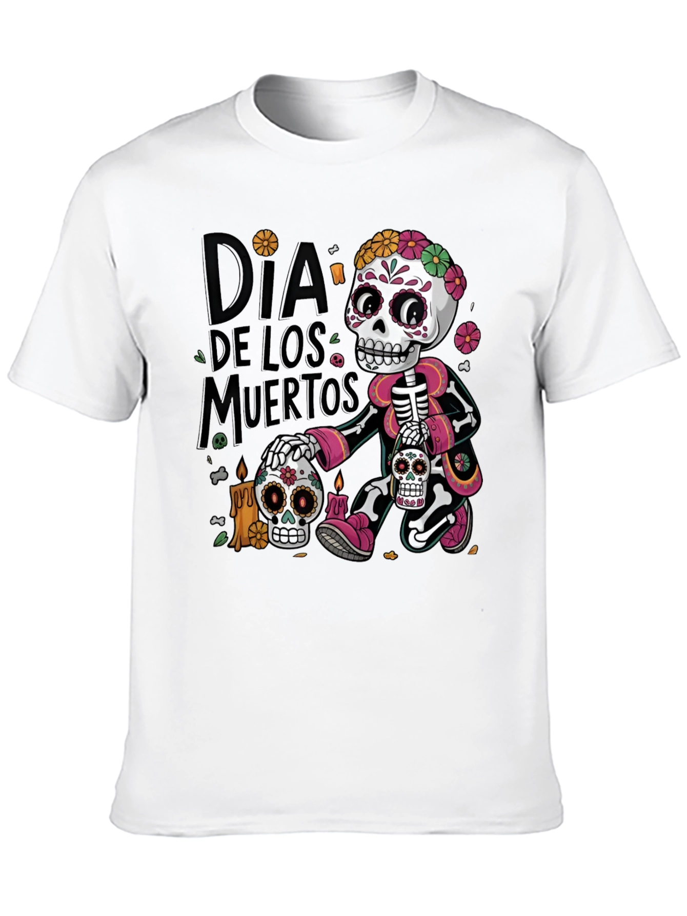 Dia de los Muertos T-Shirt - Skull Design