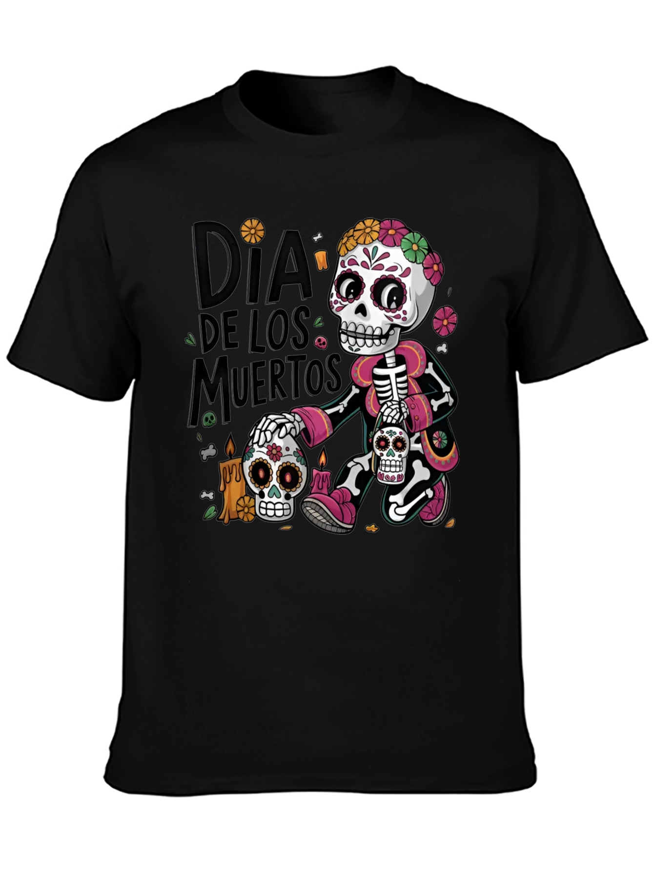 Dia de los Muertos T-Shirt - Skull Design