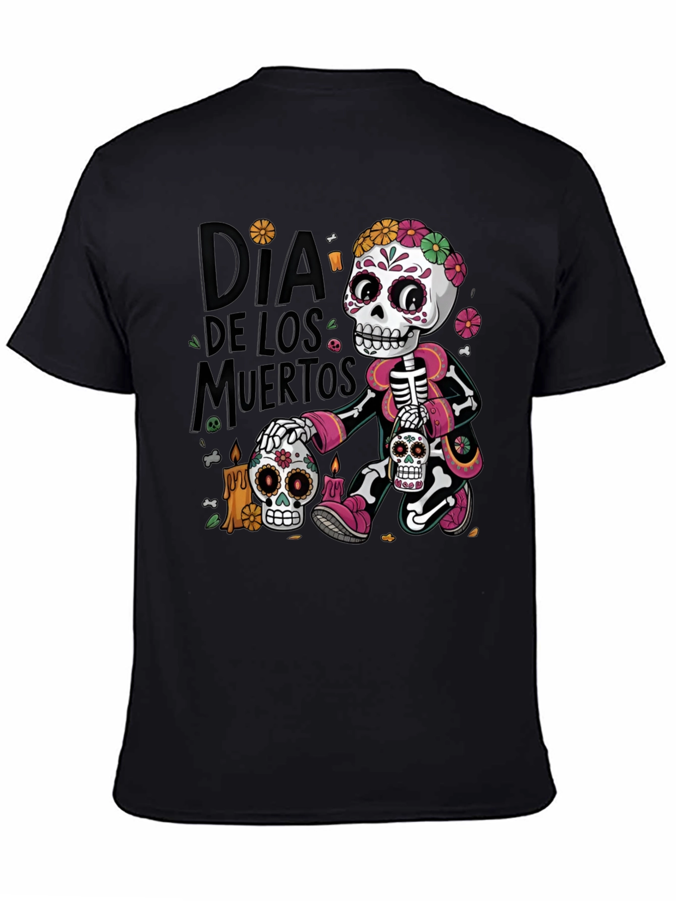 Dia de los Muertos T-Shirt - Skull Design