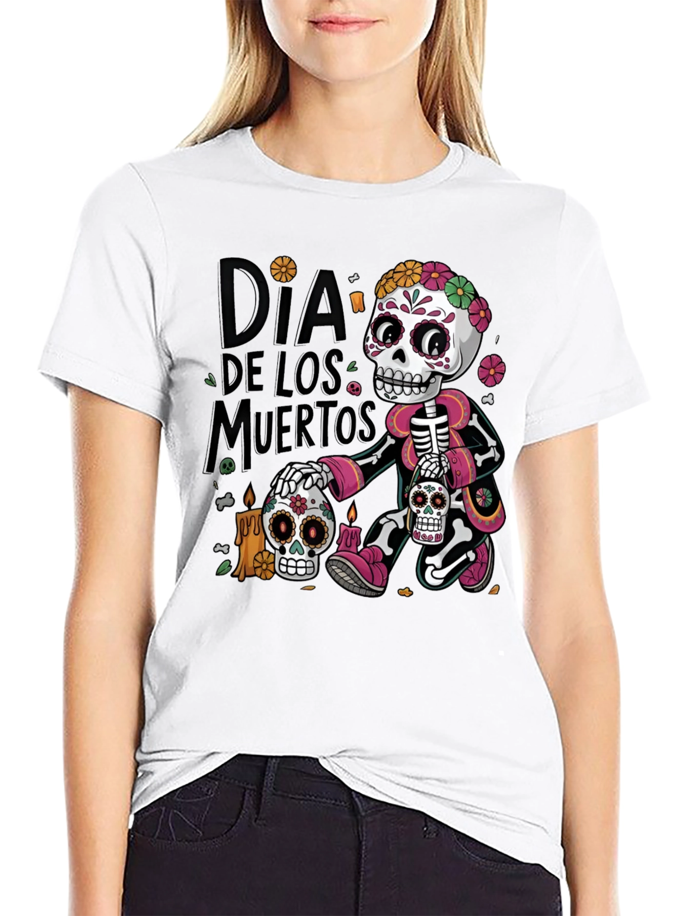 Dia de los Muertos T-Shirt - Skull Design