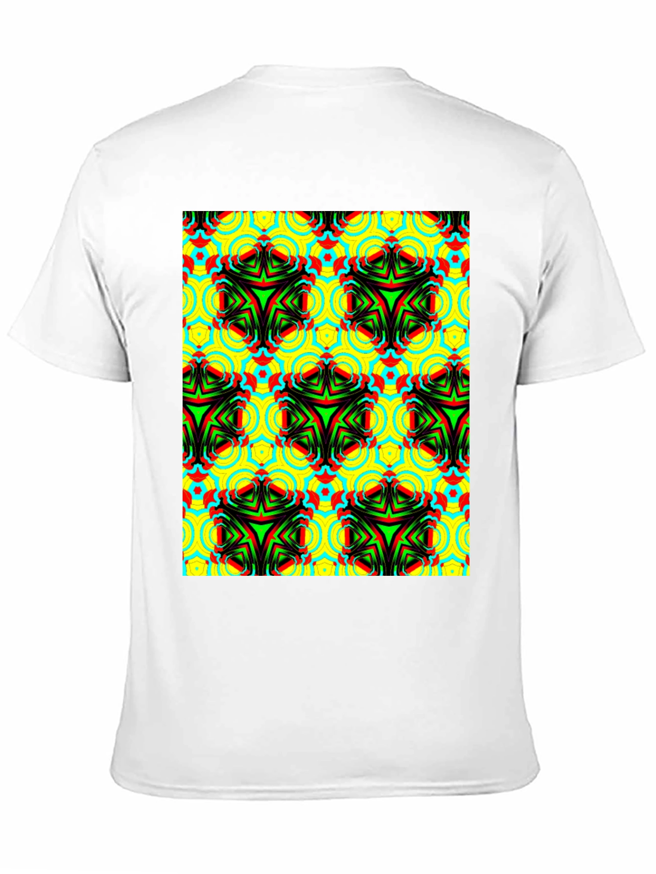 Psychedelic Pattern Black T-Shirt - Unisex