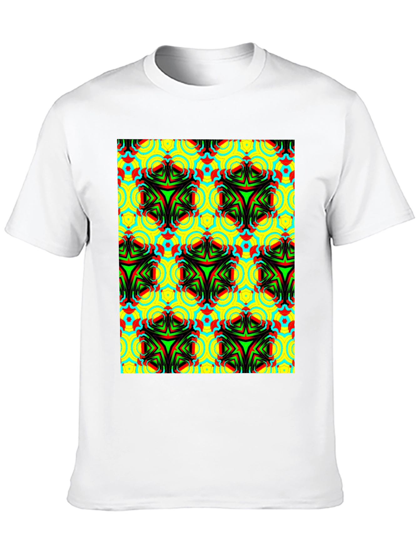 Psychedelic Pattern Black T-Shirt - Unisex