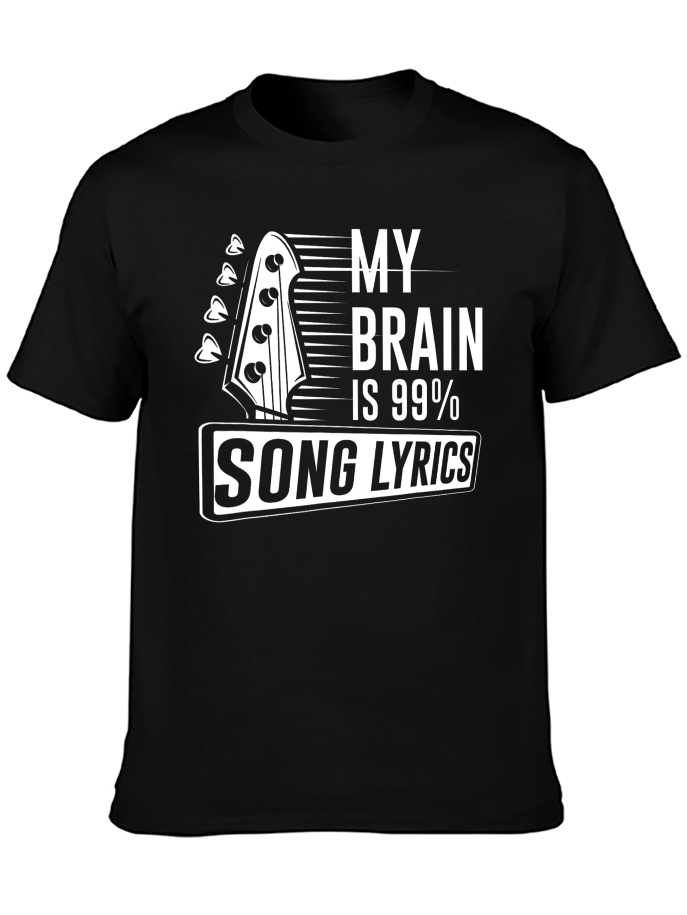 My Brain is 99% Song Lyrics Graphic T-Shirt