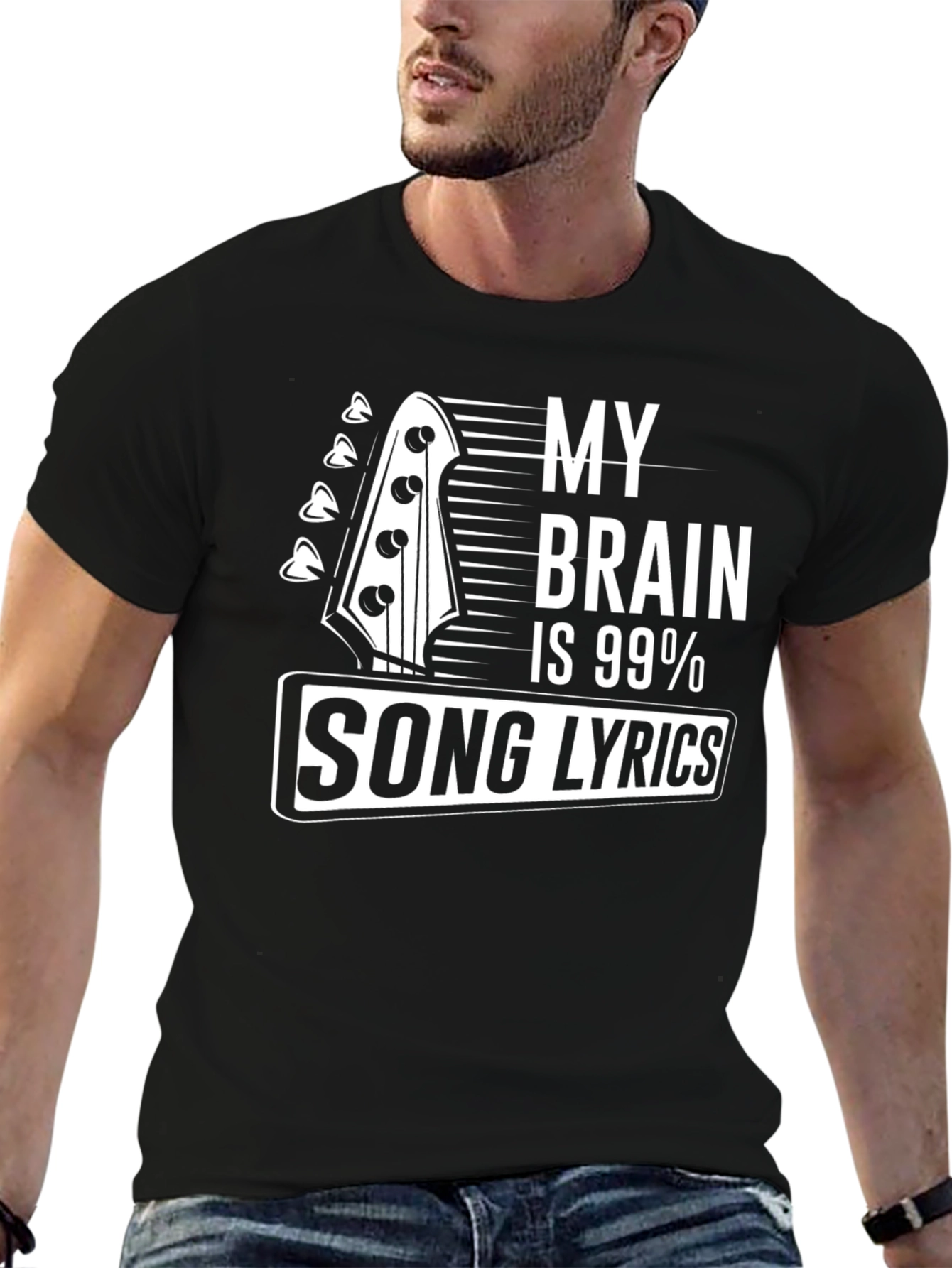 My Brain is 99% Song Lyrics Graphic T-Shirt