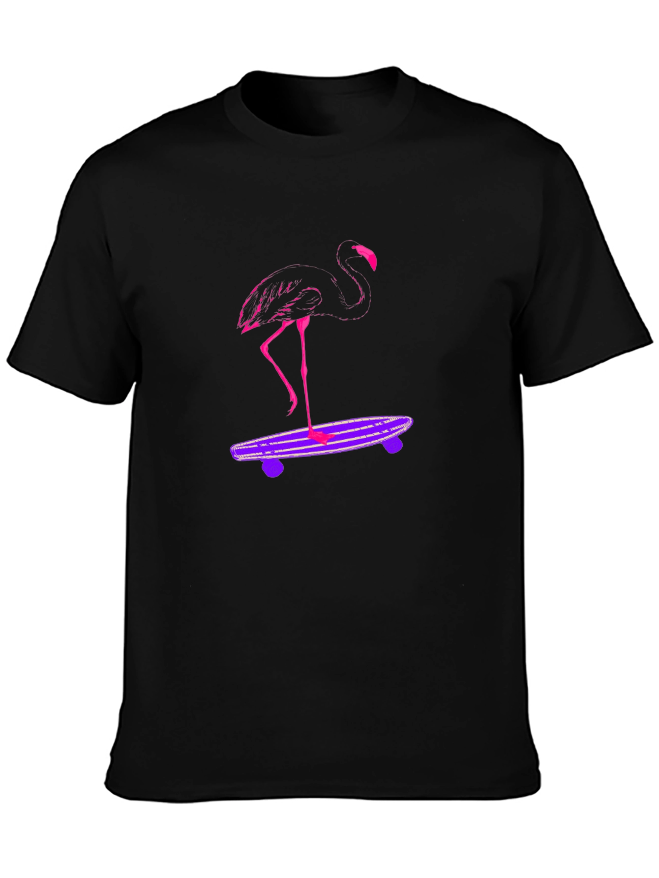 Flamingo Skateboard Graphic Tee