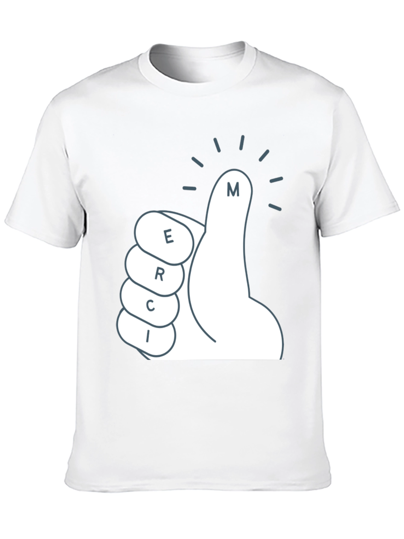 Merci T-Shirt - Thumbs Up Graphic Tee