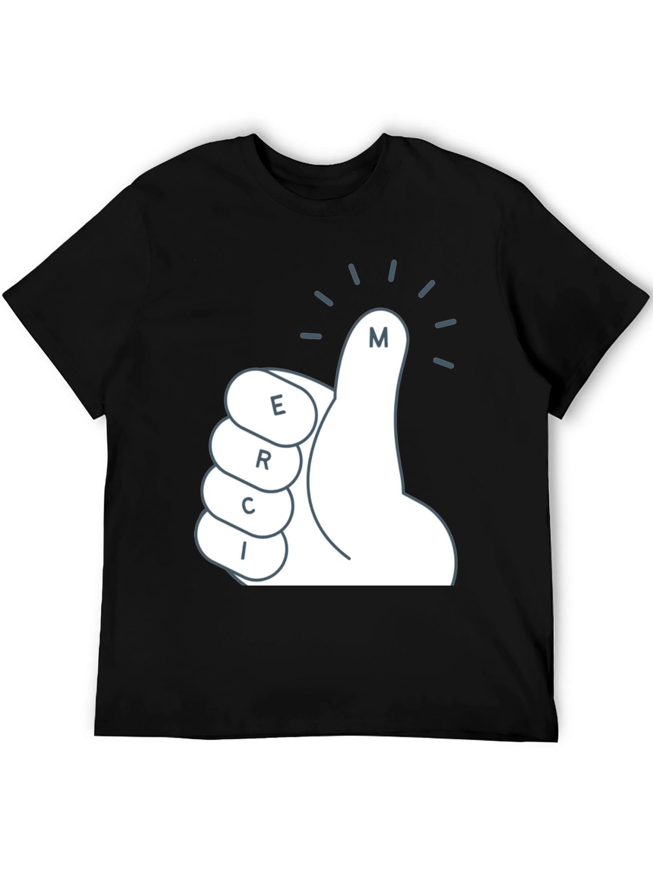 Merci T-Shirt - Thumbs Up Graphic Tee