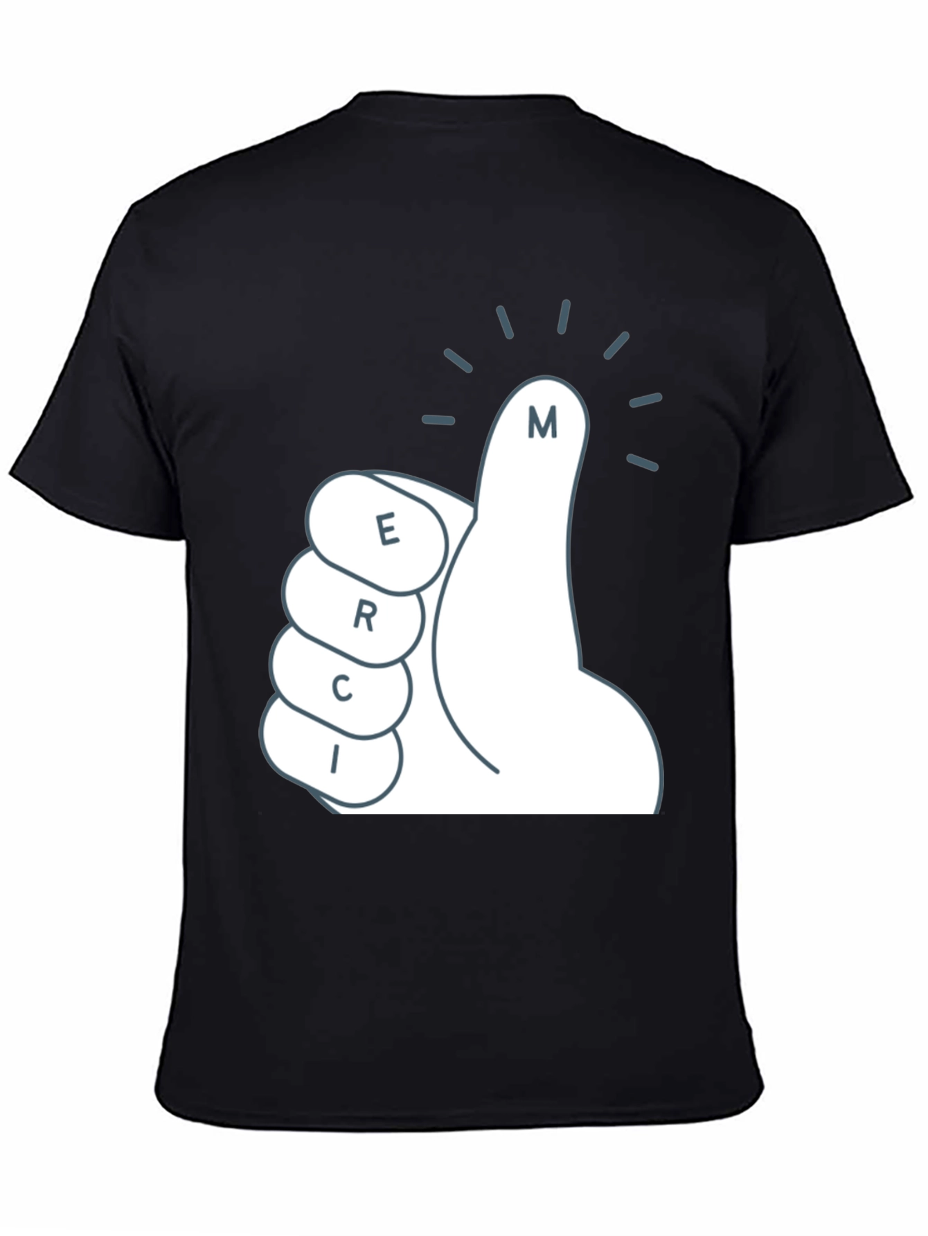 Merci T-Shirt - Thumbs Up Graphic Tee