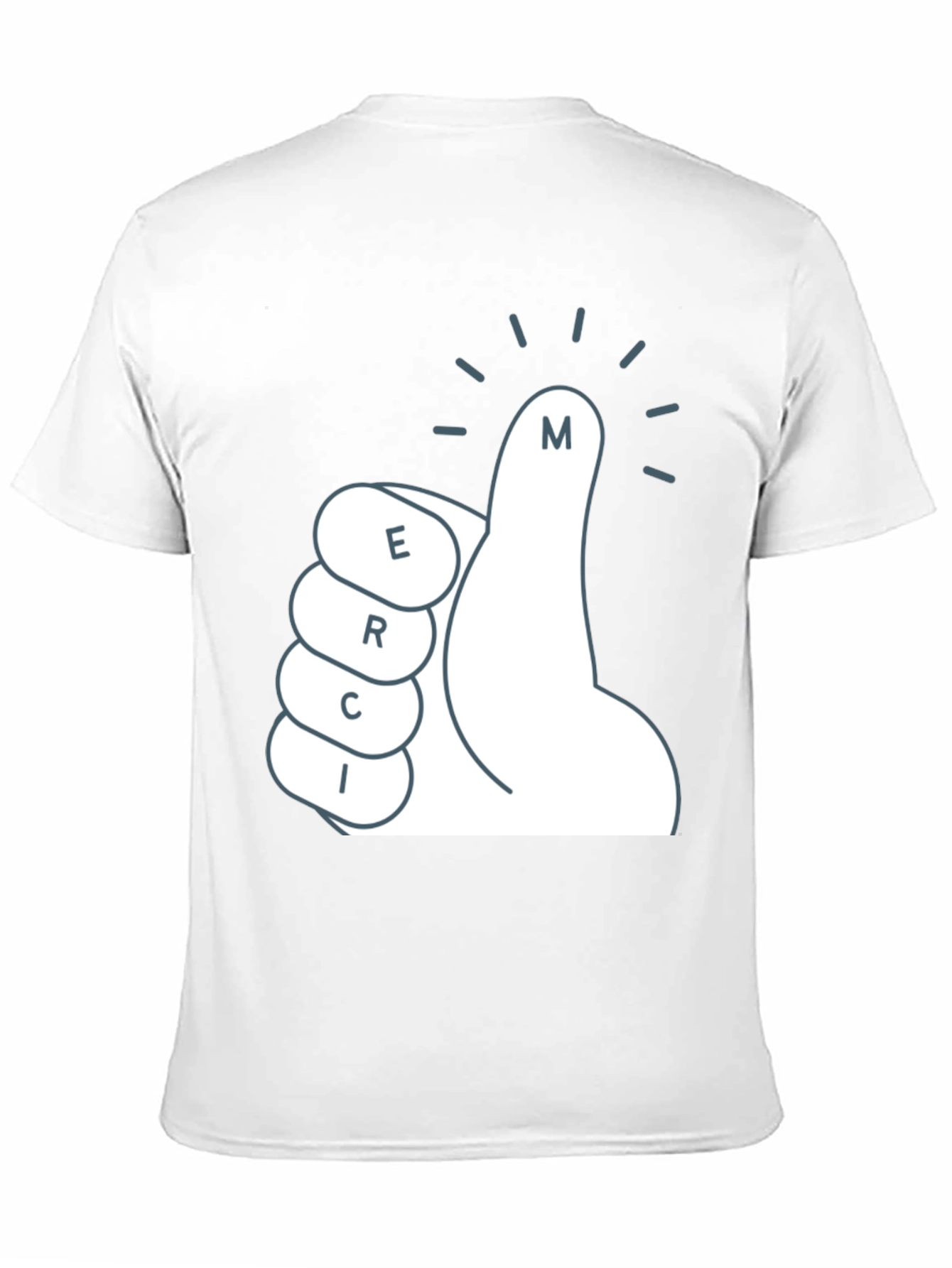 Merci T-Shirt - Thumbs Up Graphic Tee