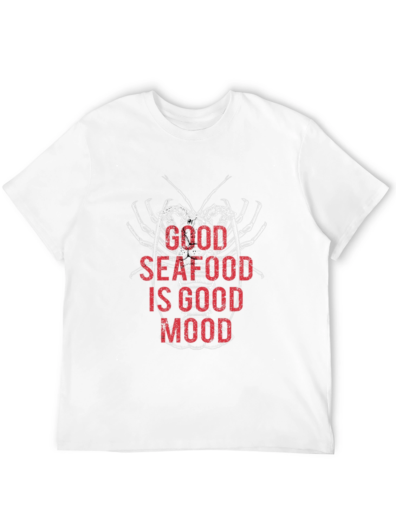 Seafood Lover Black T-Shirt: Good Seafood Good Mood!