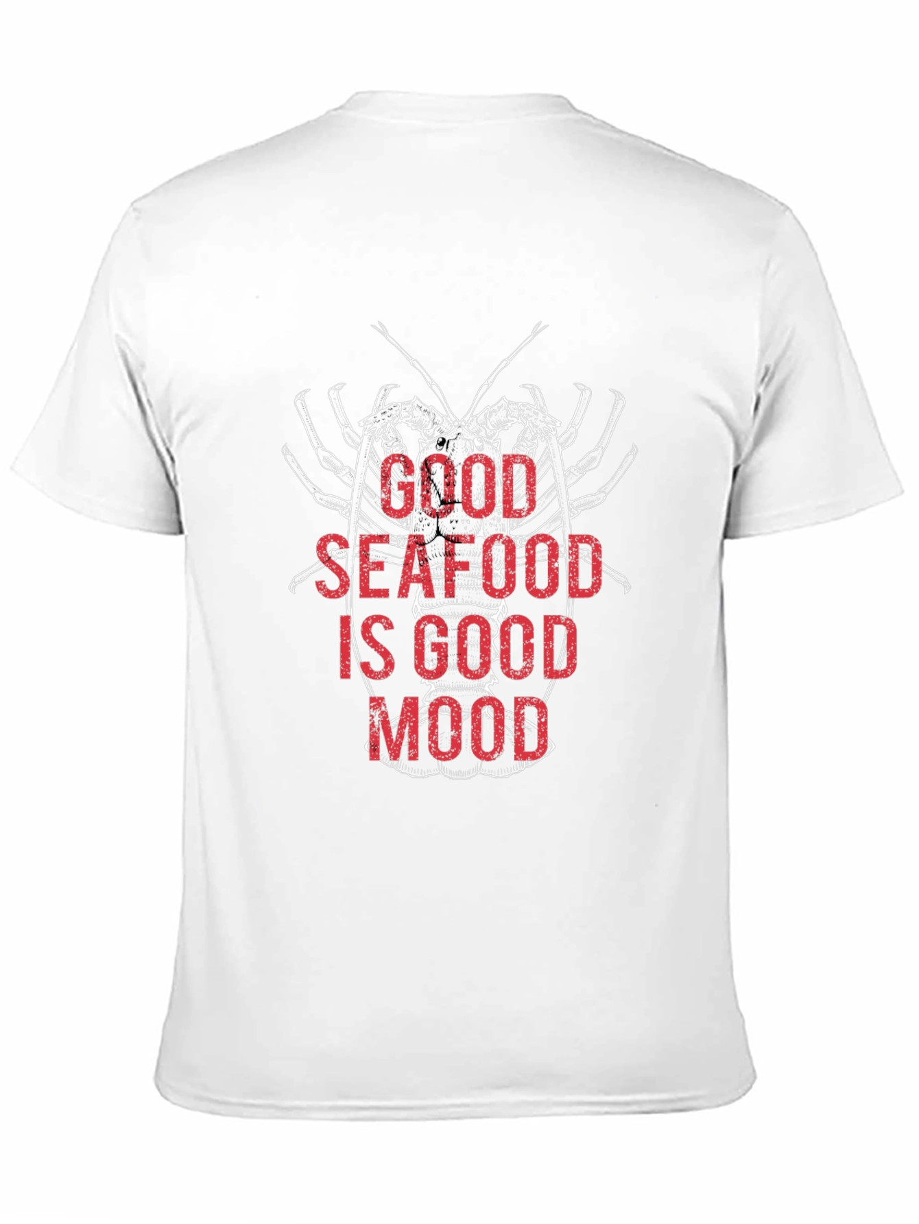 Seafood Lover Black T-Shirt: Good Seafood Good Mood!