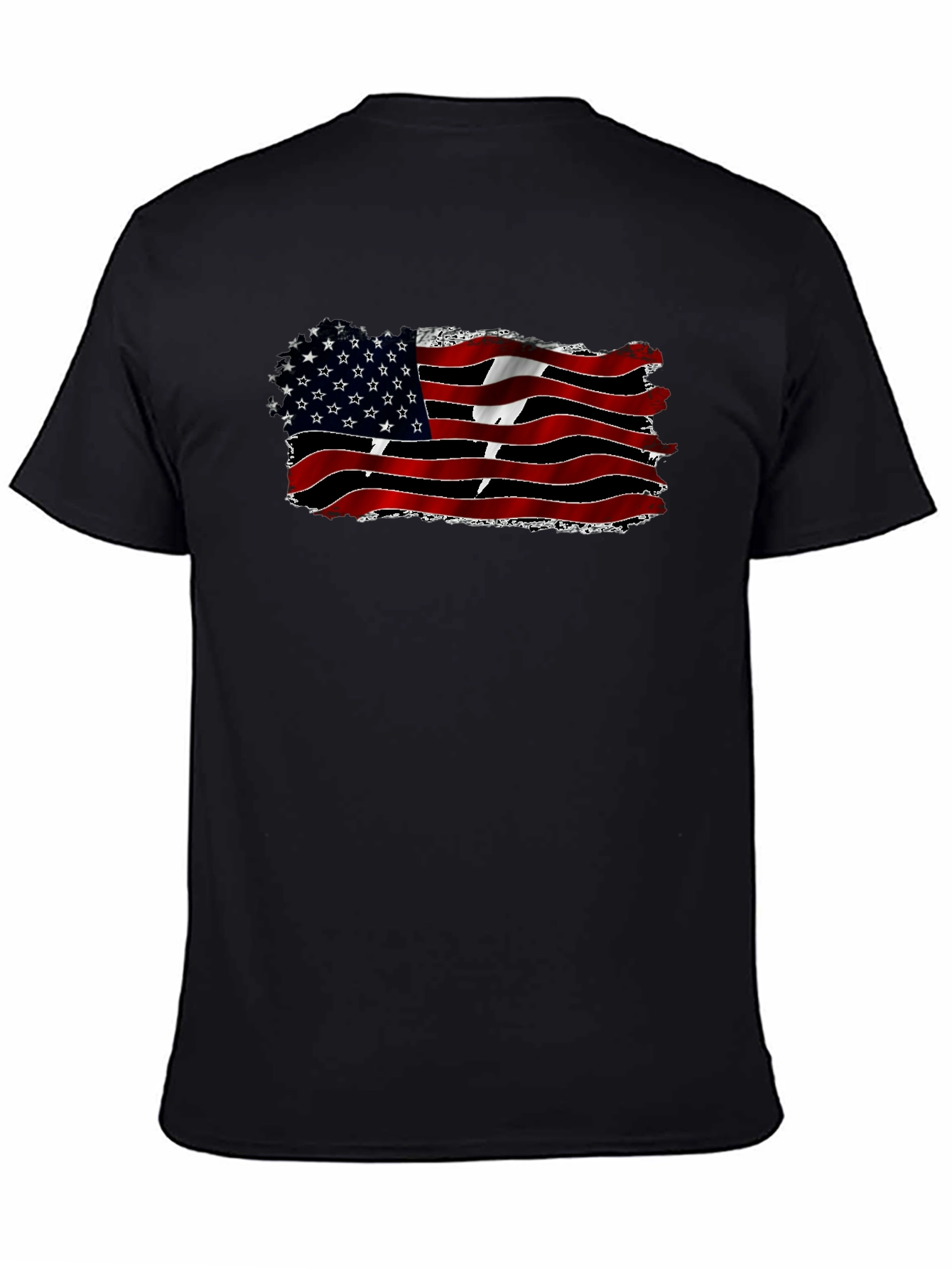 American-Trinidadian Flag Black T-Shirt