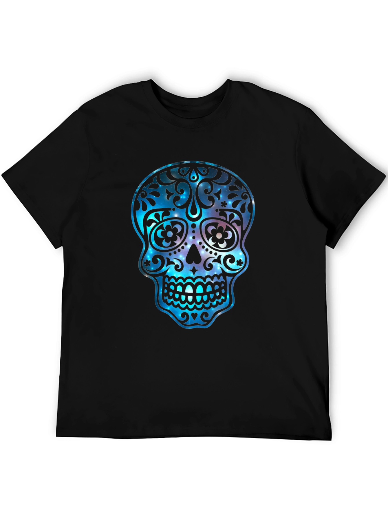 Sugar Skull Galaxy Graphic T-Shirt