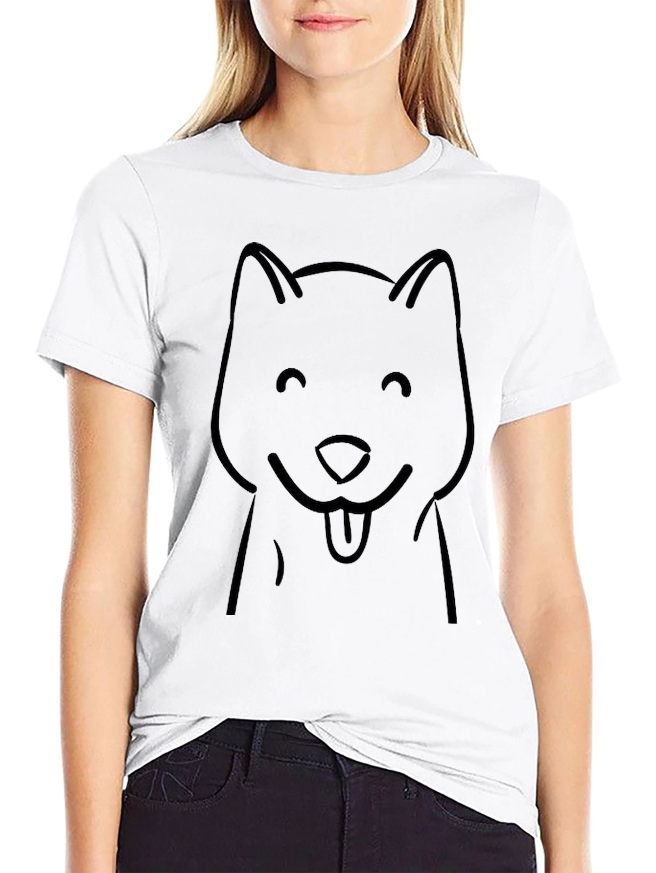 Dog Graphic Black T-Shirt