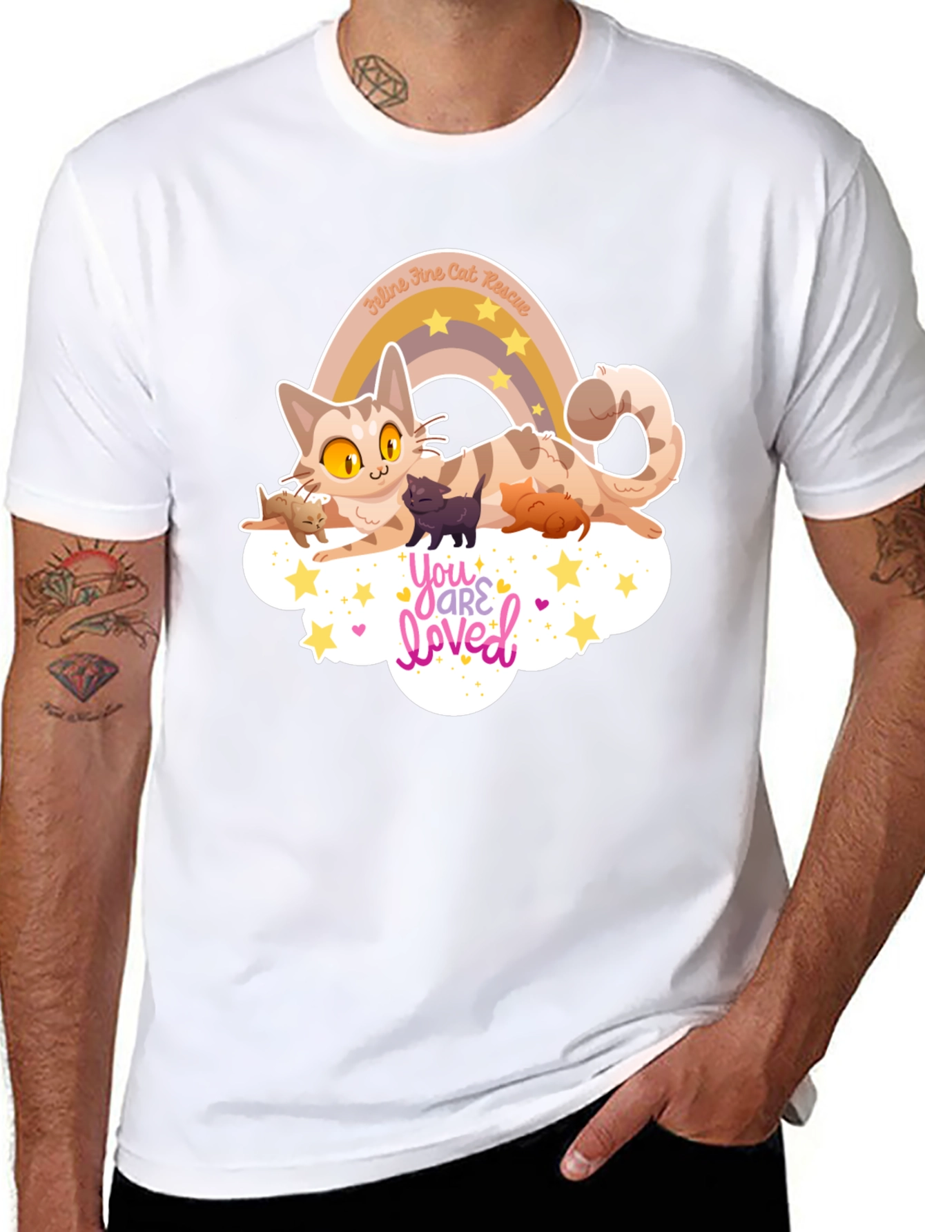 Feline Fine Cat Rescue T-shirt