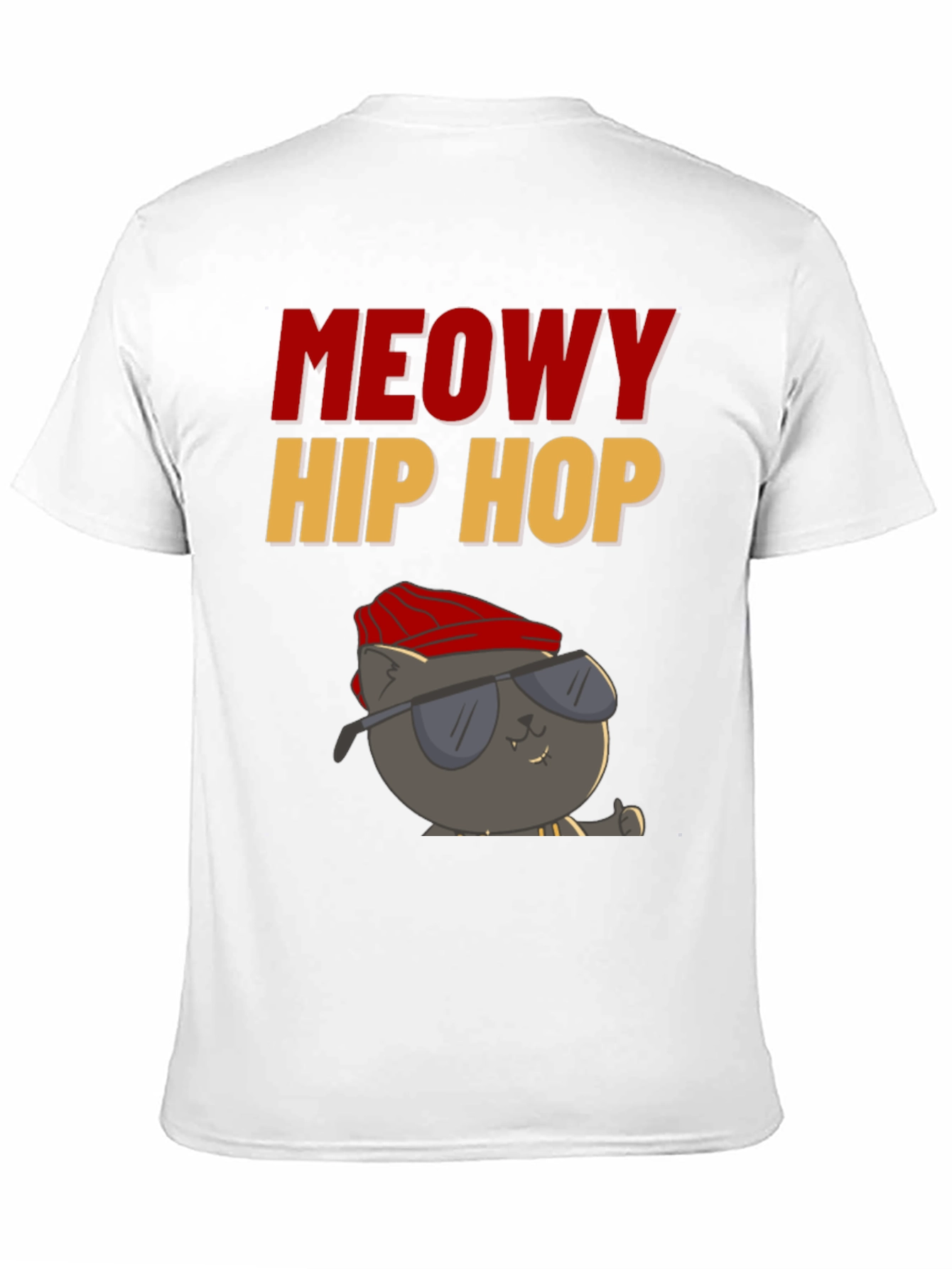 Meowy Hip Hop Black T-Shirt