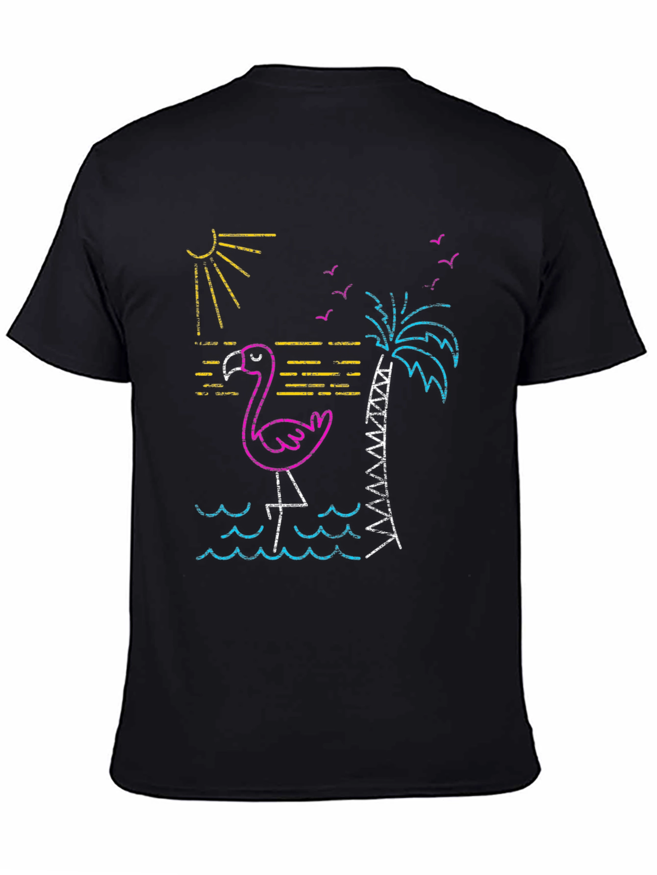 Neon Flamingo T-Shirt - Tropical Vibes