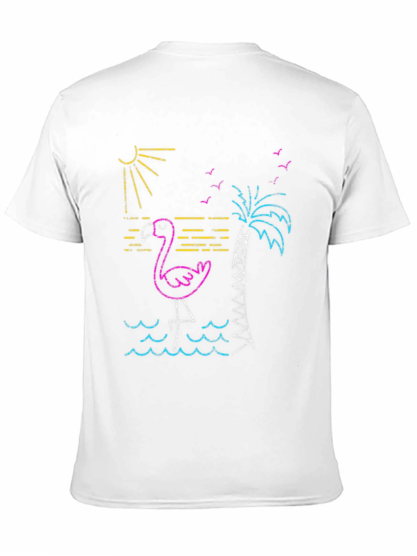 Neon Flamingo T-Shirt - Tropical Vibes