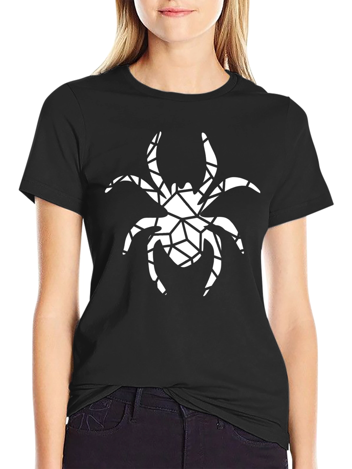 Geometric Spider Graphic T-Shirt - Modern Style