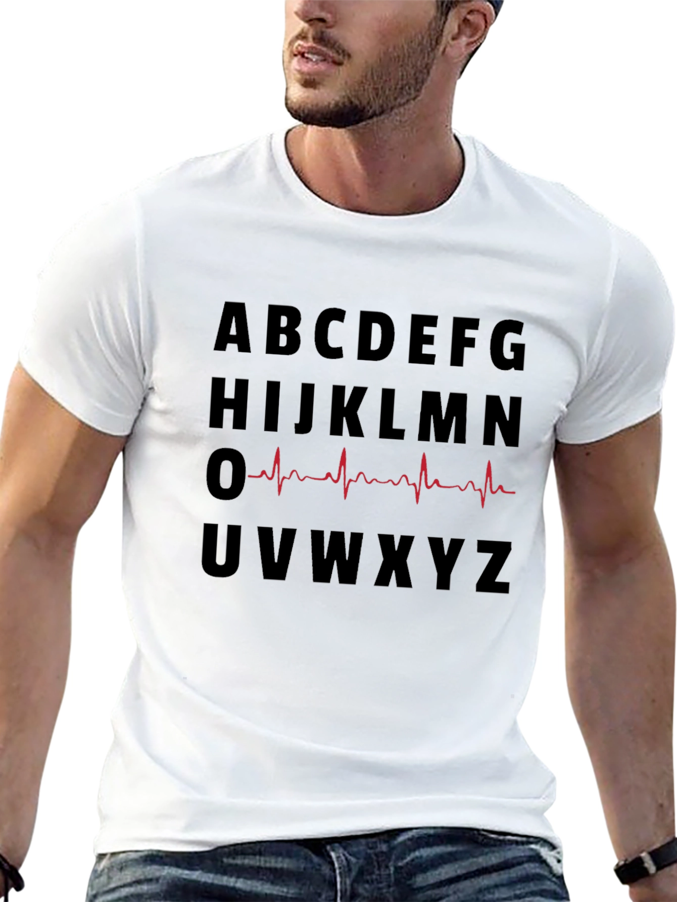 Alphabet Heartbeat Graphic T-Shirt