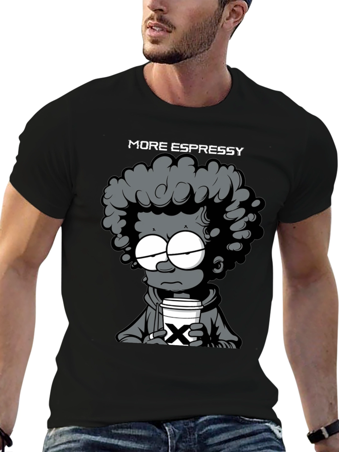 More Espressy T-Shirt - Cartoon Coffee Lover Tee
