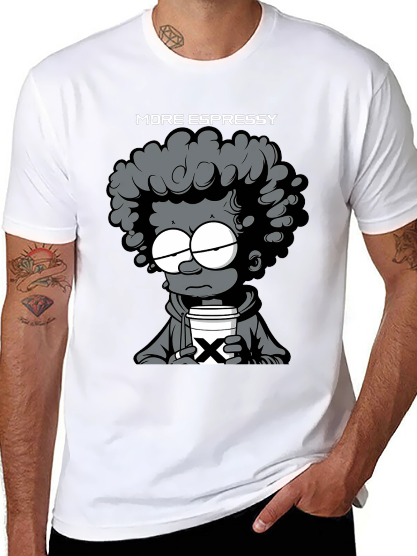 More Espressy T-Shirt - Cartoon Coffee Lover Tee
