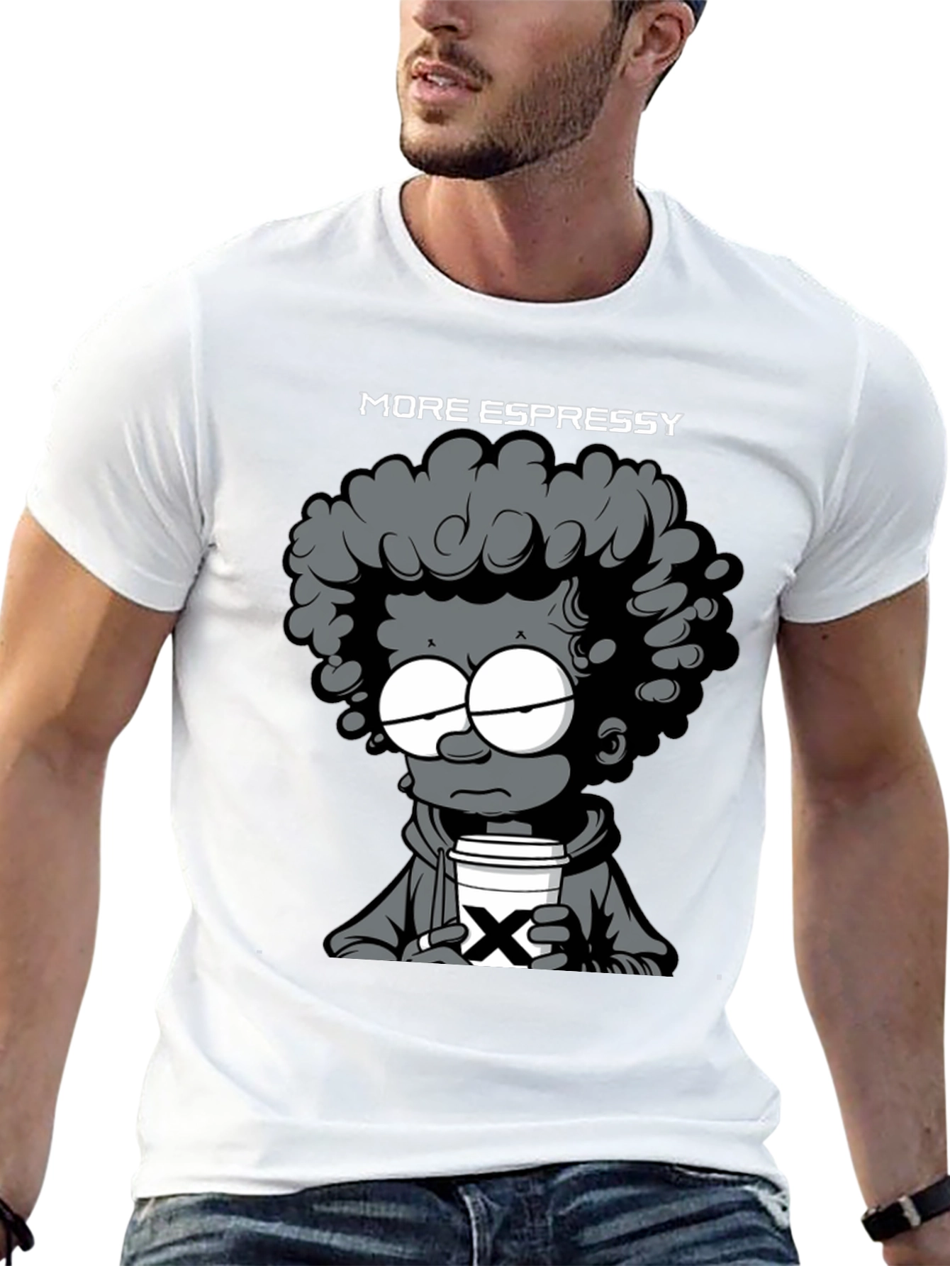 More Espressy T-Shirt - Cartoon Coffee Lover Tee