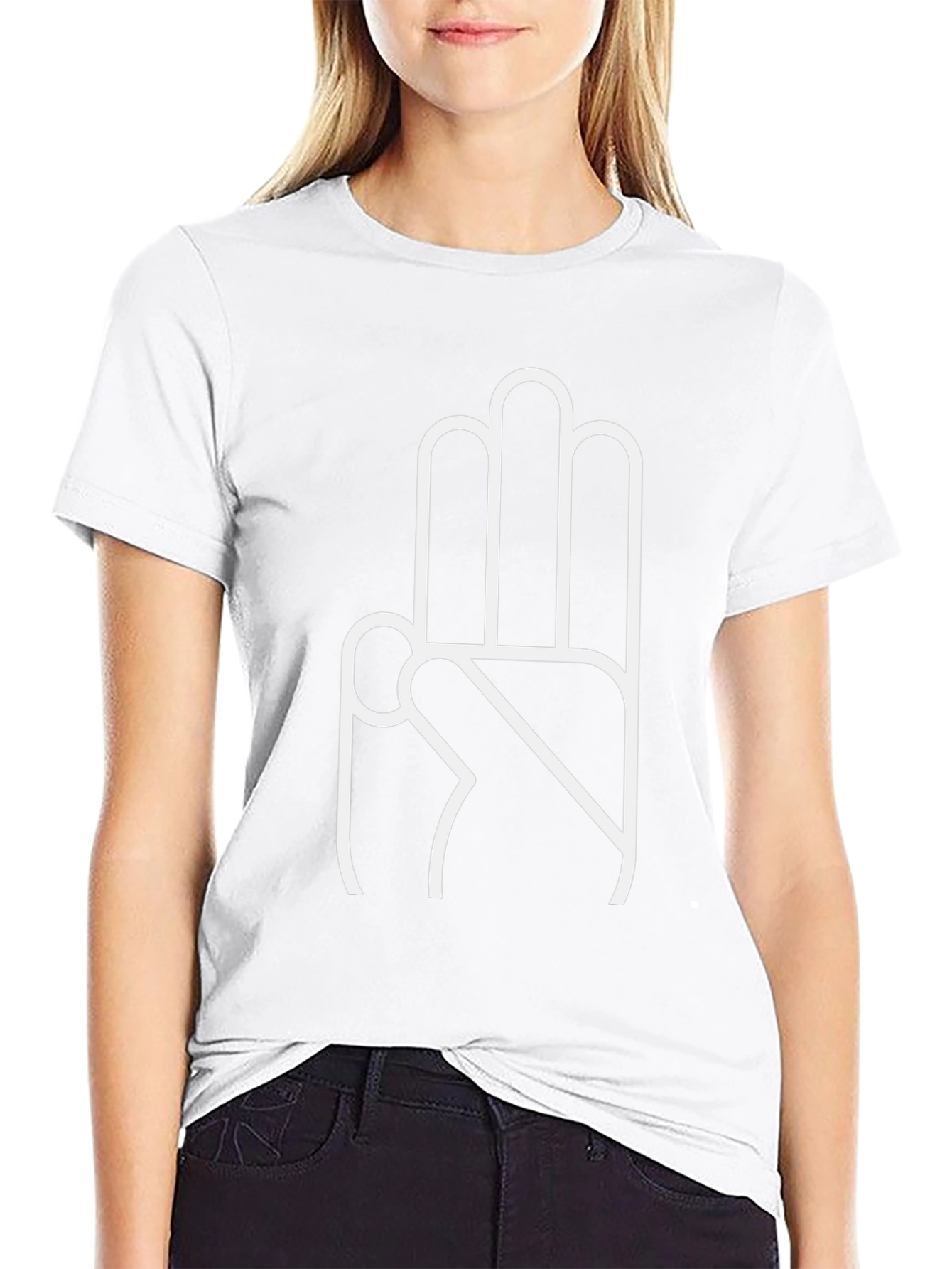Hand Sign Black T-Shirt