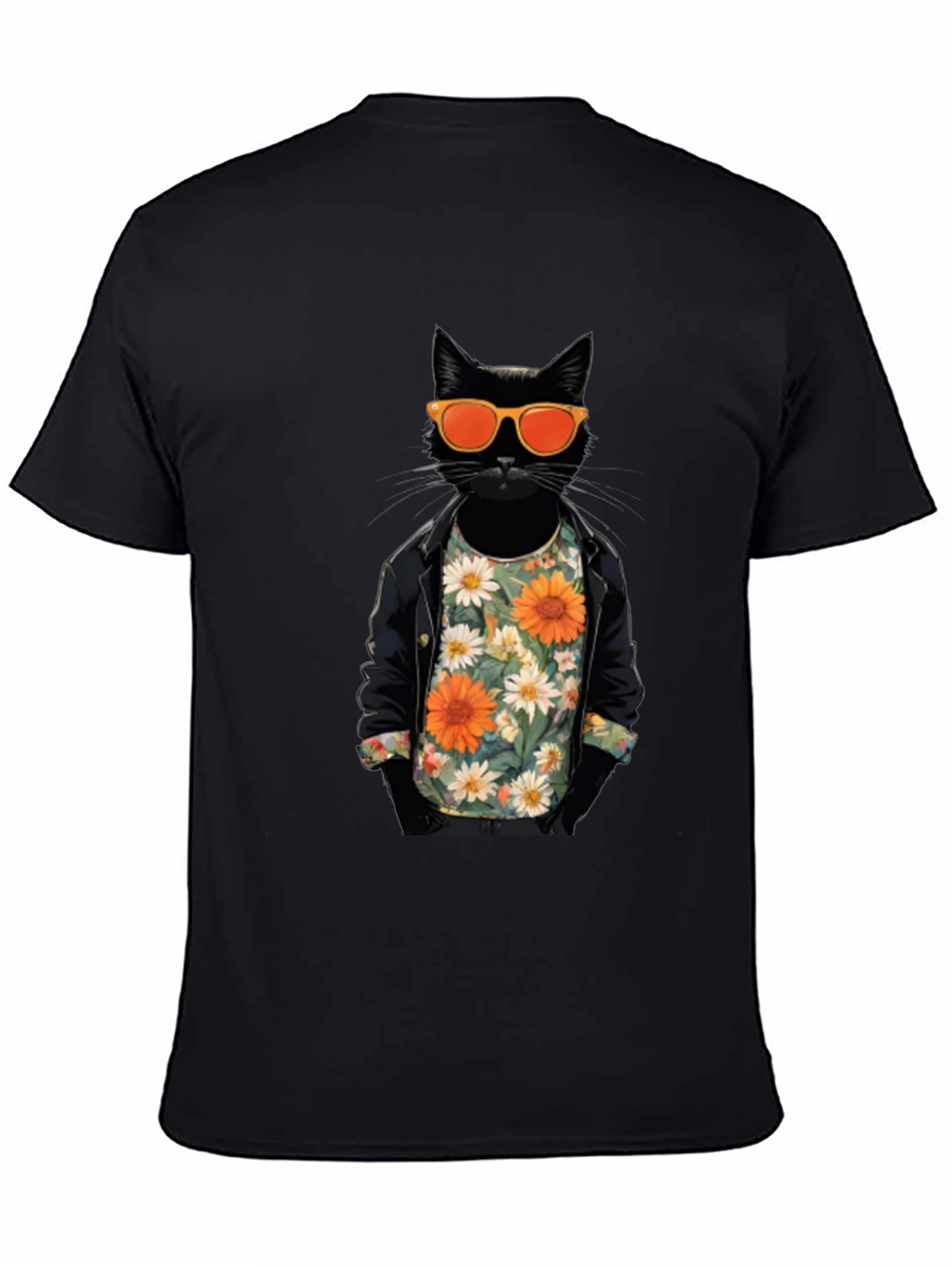 Cool Cat Graphic Tee - Black T-Shirt