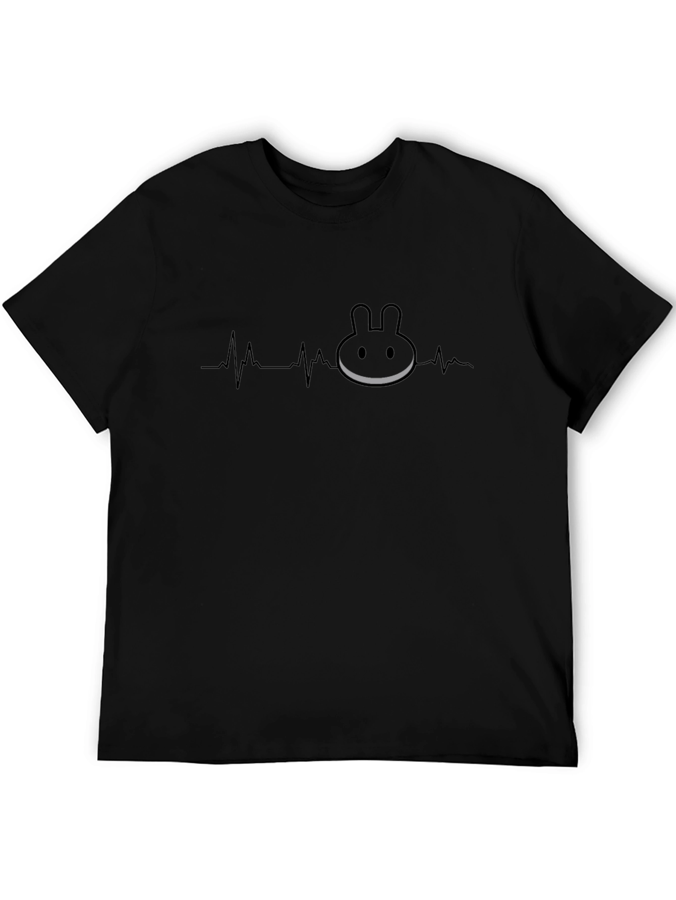 Heartbeat Oreo Bunny Black T-Shirt