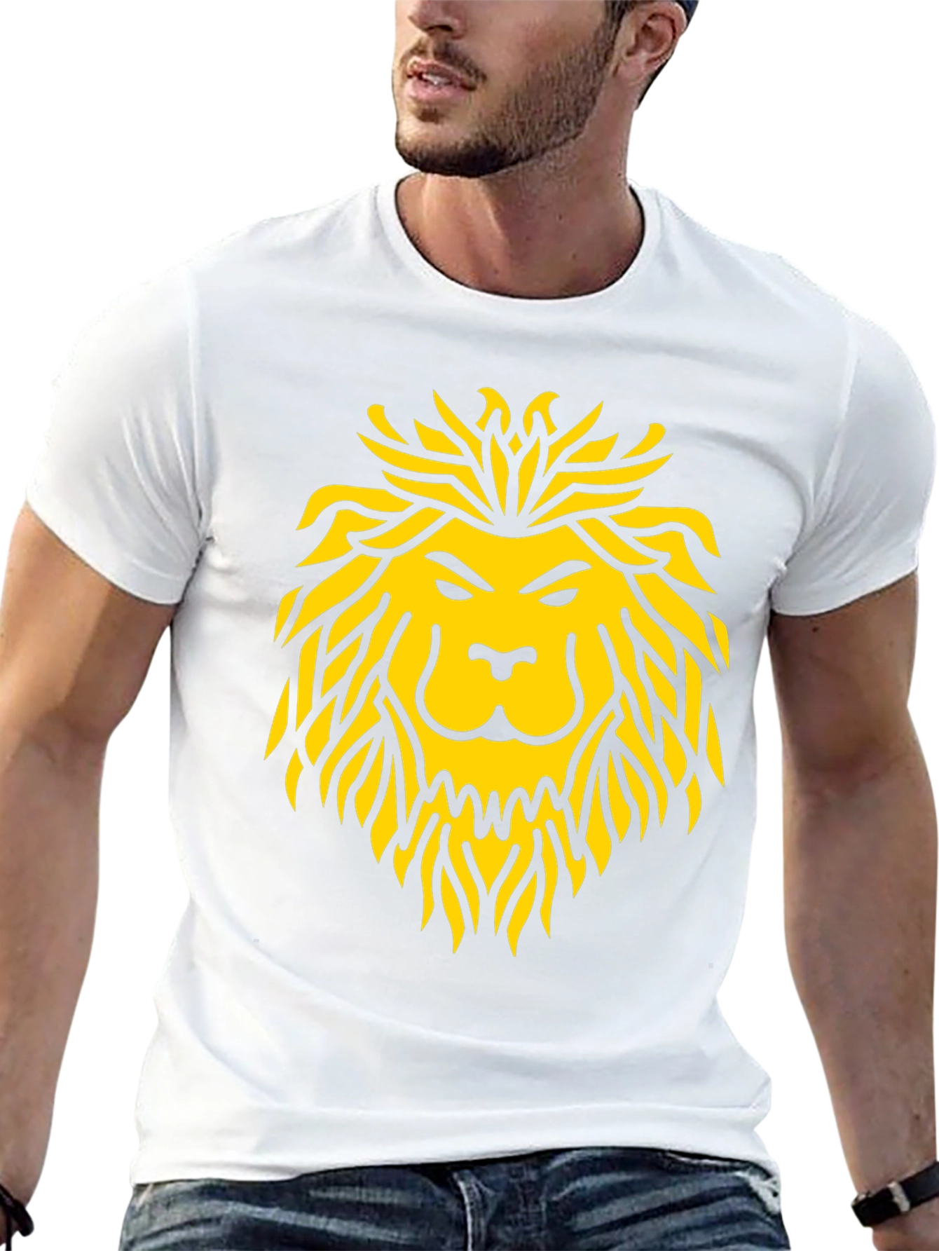Lion Head Graphic Tee - Bold Statement T-Shirt