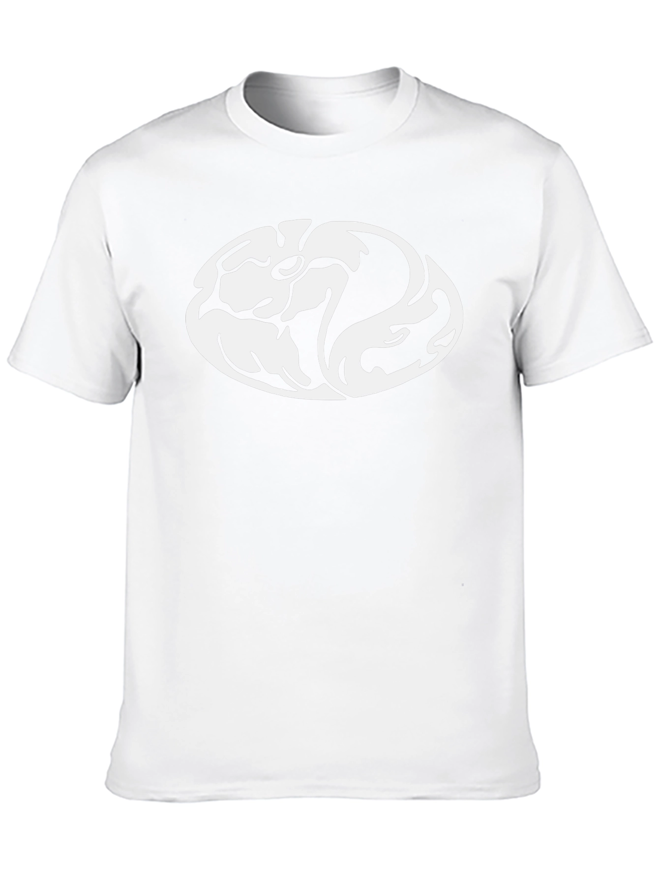 Black T-Shirt with Unique Oval Design