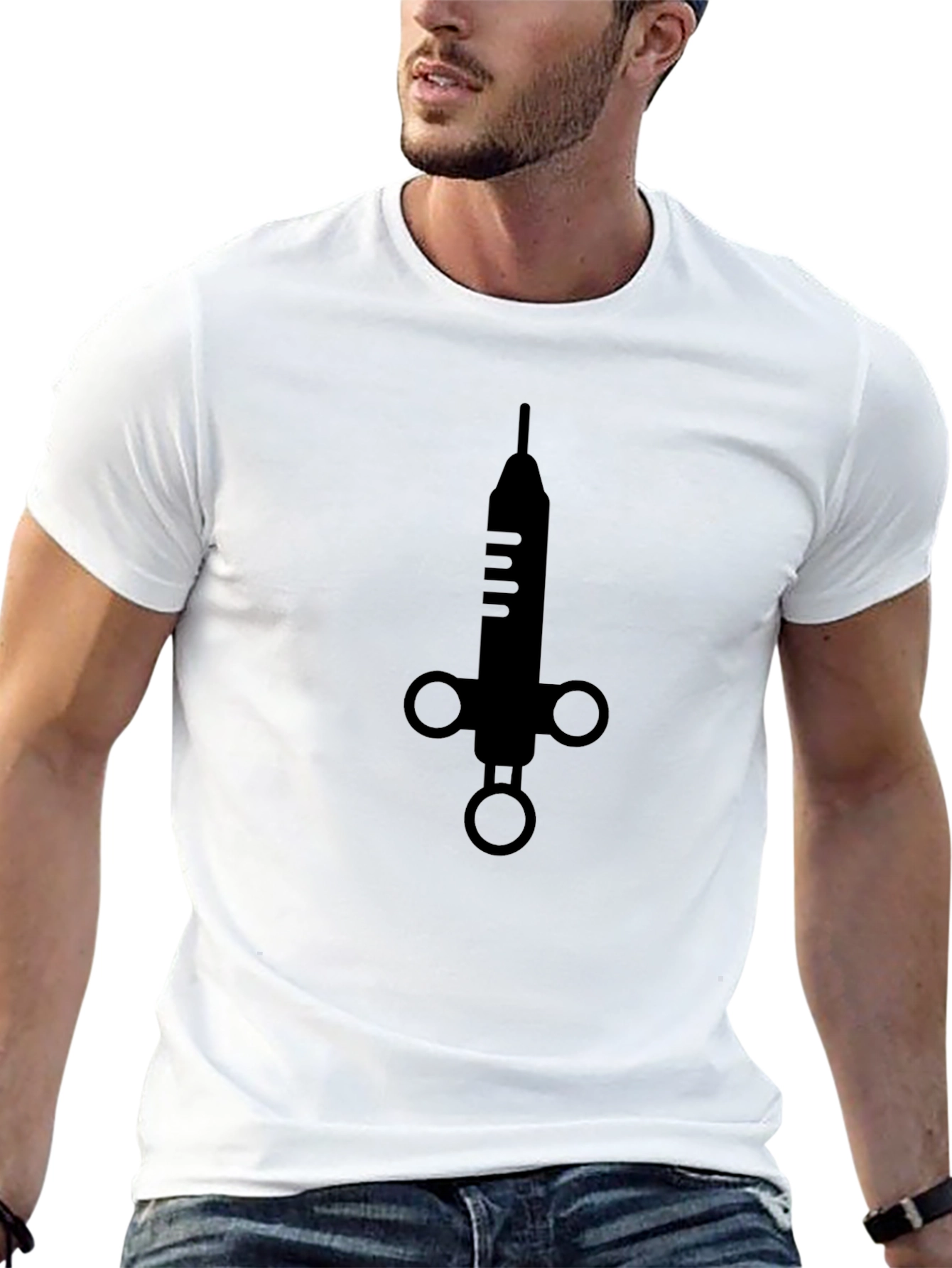 Statement Graphic Tee - Syringe Design