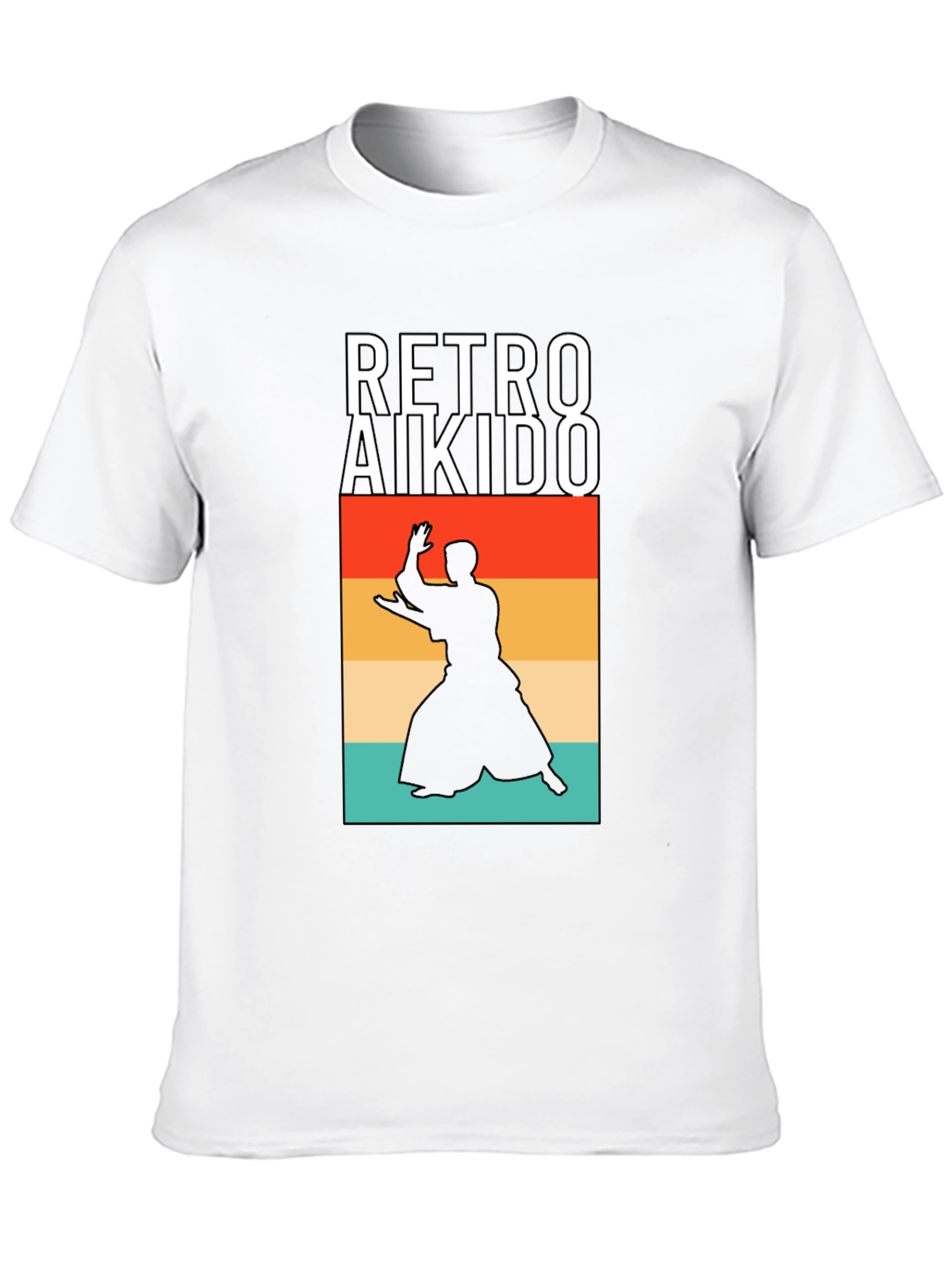 Retro Aikido Silhouette Graphic T-Shirt