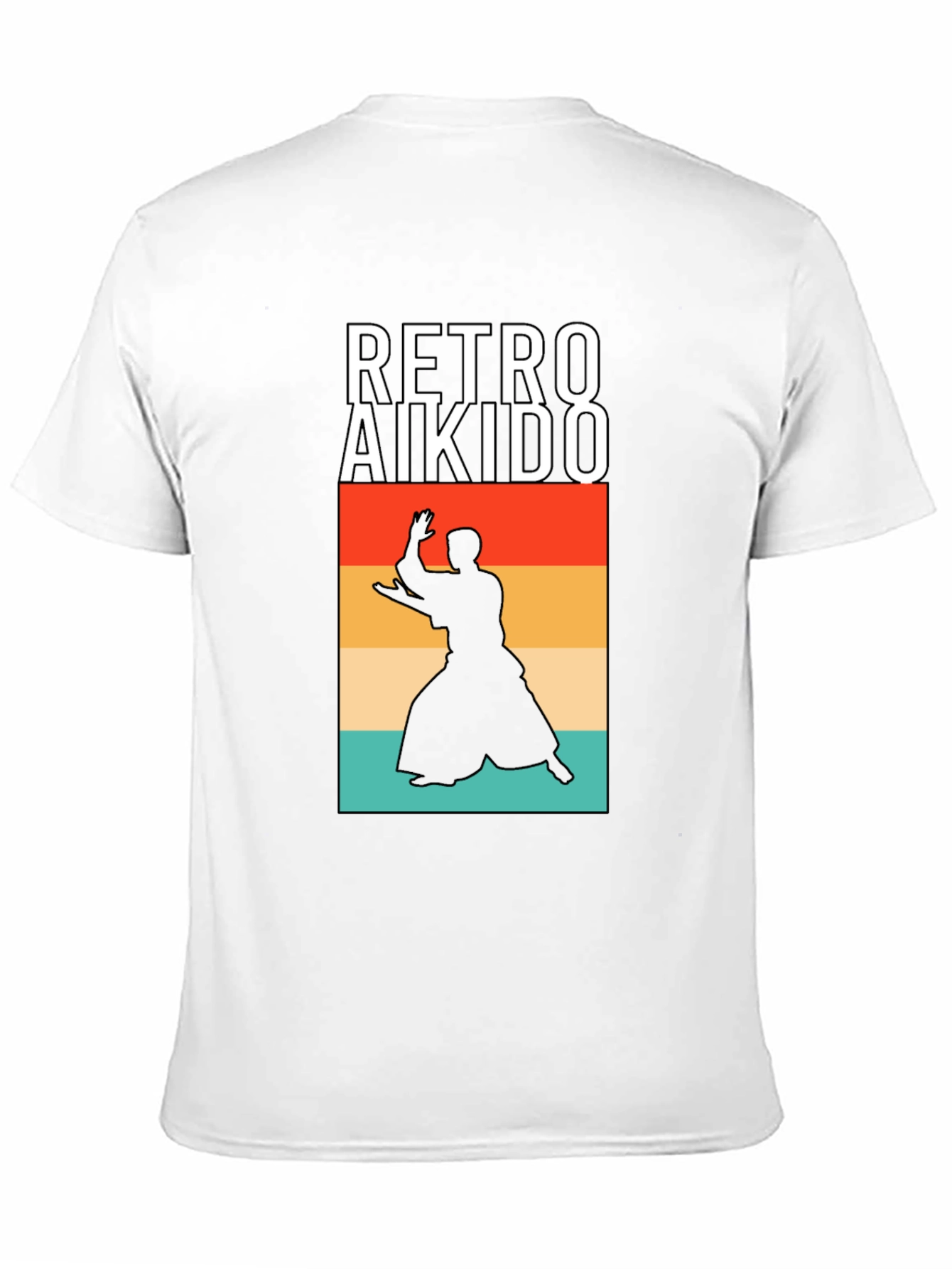 Retro Aikido Silhouette Graphic T-Shirt